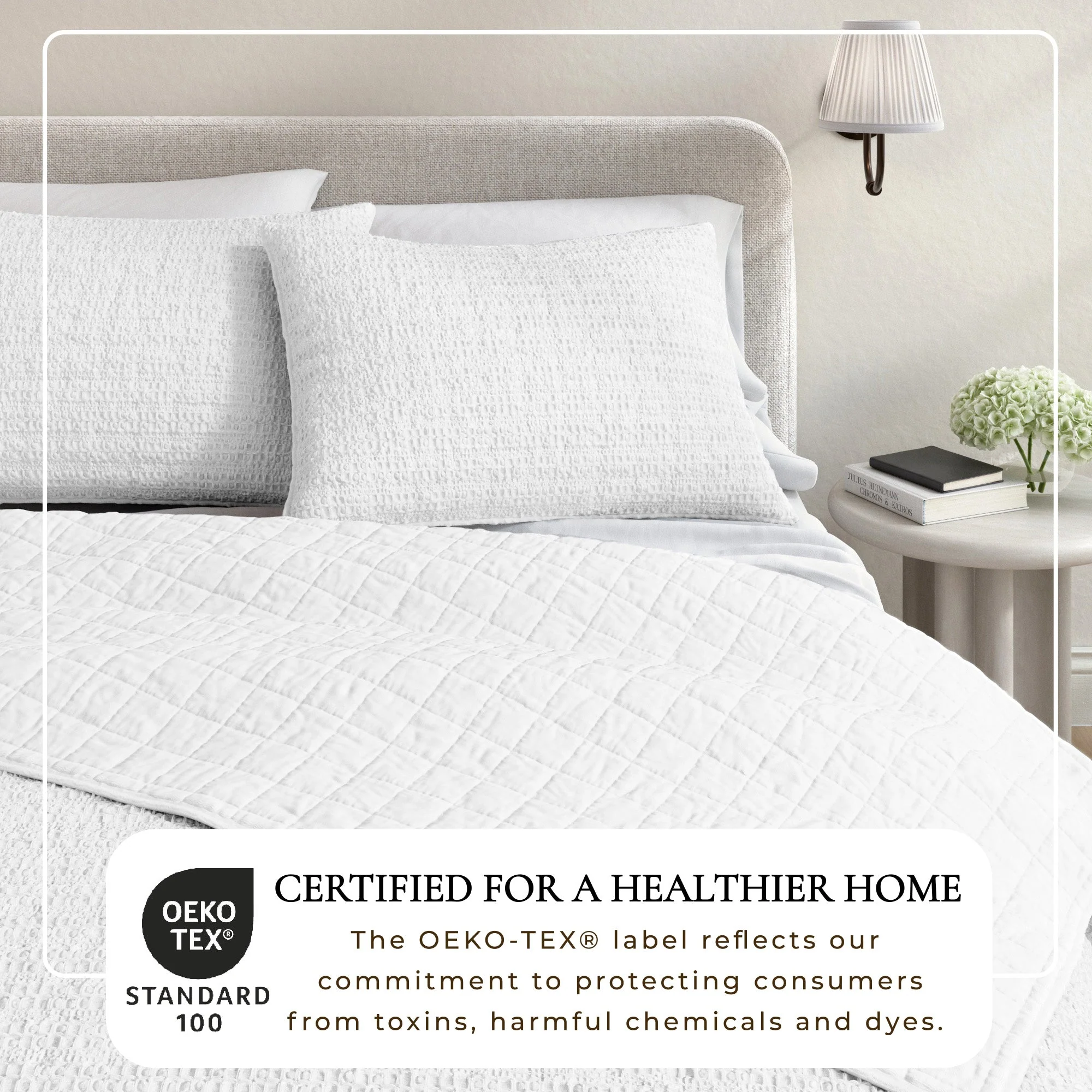 100% Cotton Honeycomb Waffle Garment Washed Quilt Set - Genevieve Collection - Image 2