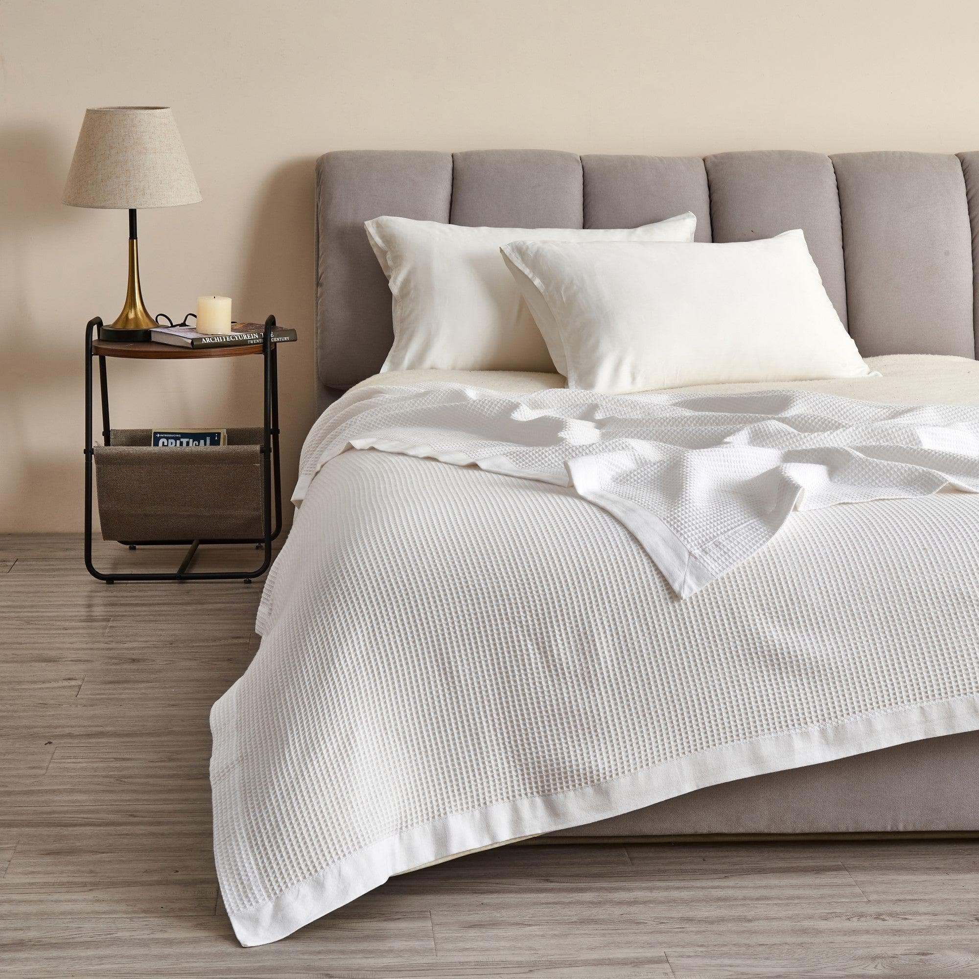 100% Cotton Small Waffle Weave Blanket - Hazel Collection - Image 19