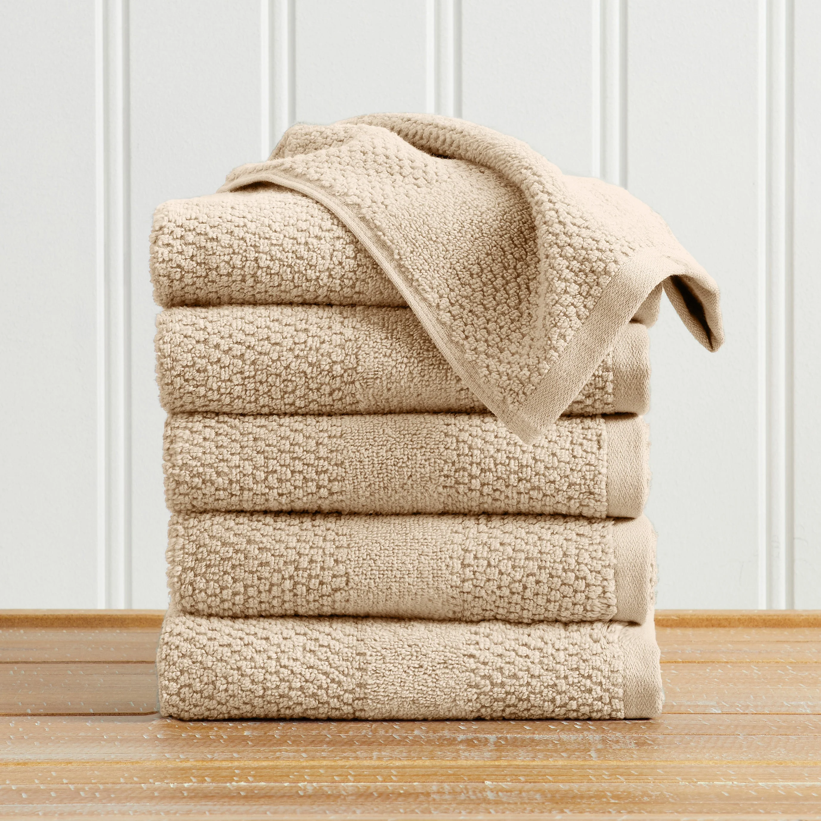 100% Cotton Woven Texture Bath Towel Set - Marbella Collection - Image 29
