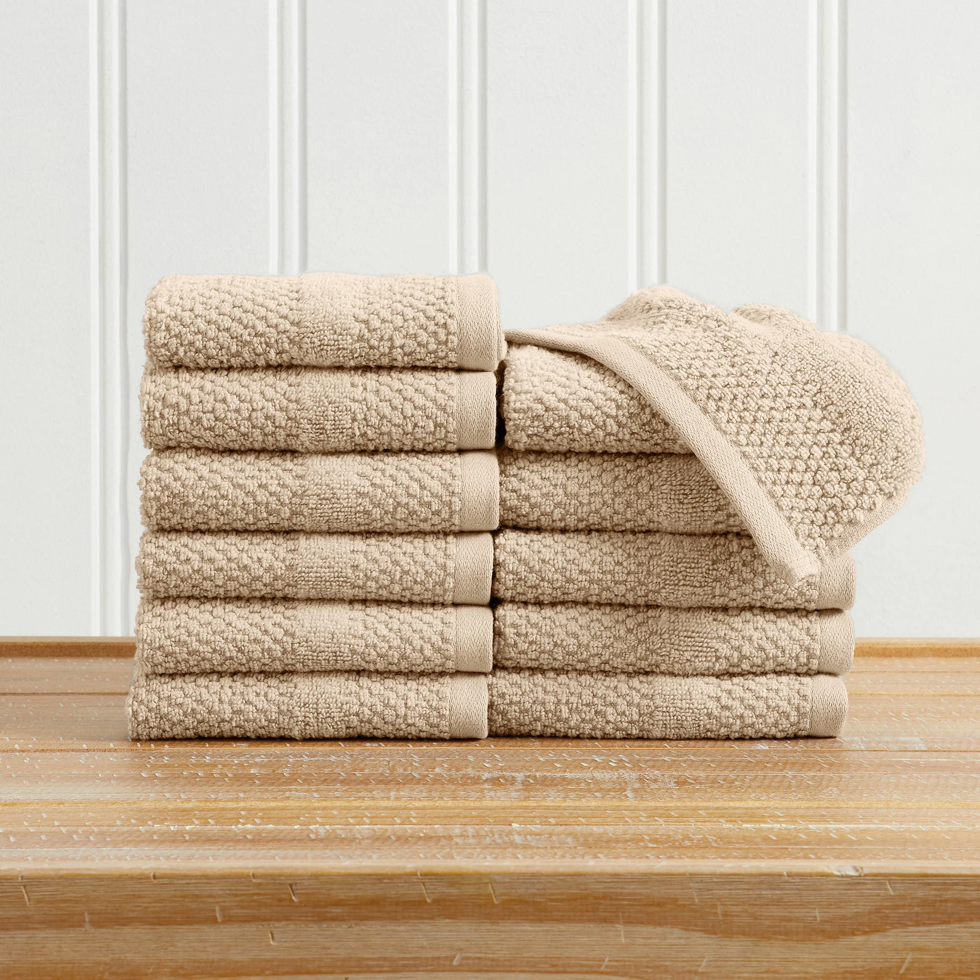 100% Cotton Woven Texture Bath Towel Set - Marbella Collection - Image 36