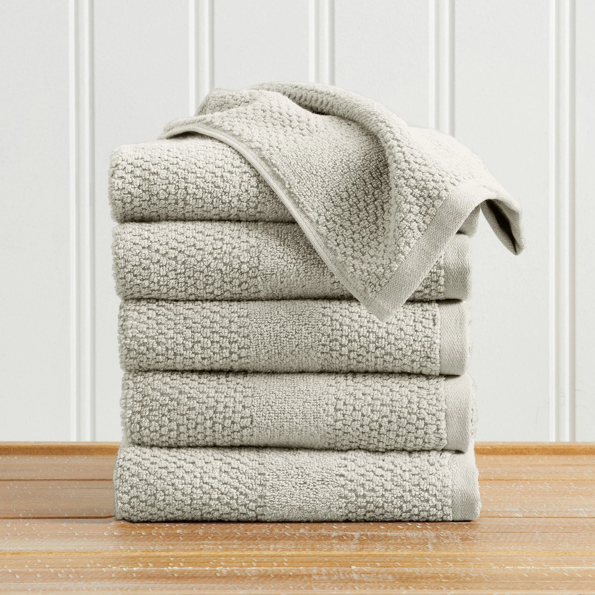100% Cotton Woven Texture Bath Towel Set - Marbella Collection - Image 50