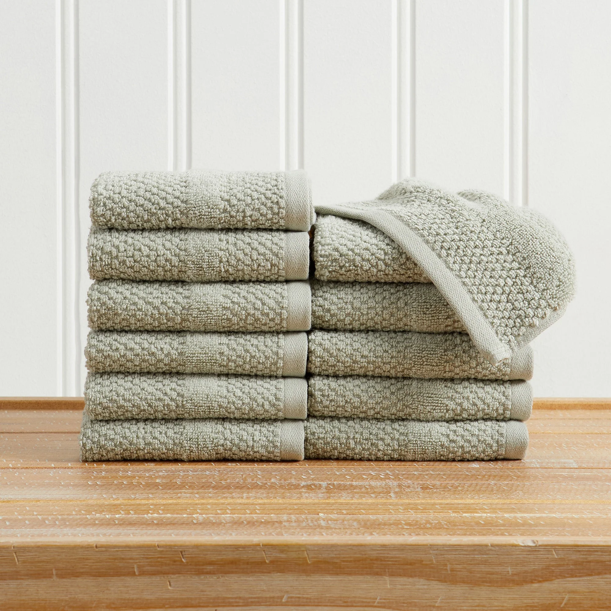 100% Cotton Woven Texture Bath Towel Set - Marbella Collection - Image 78