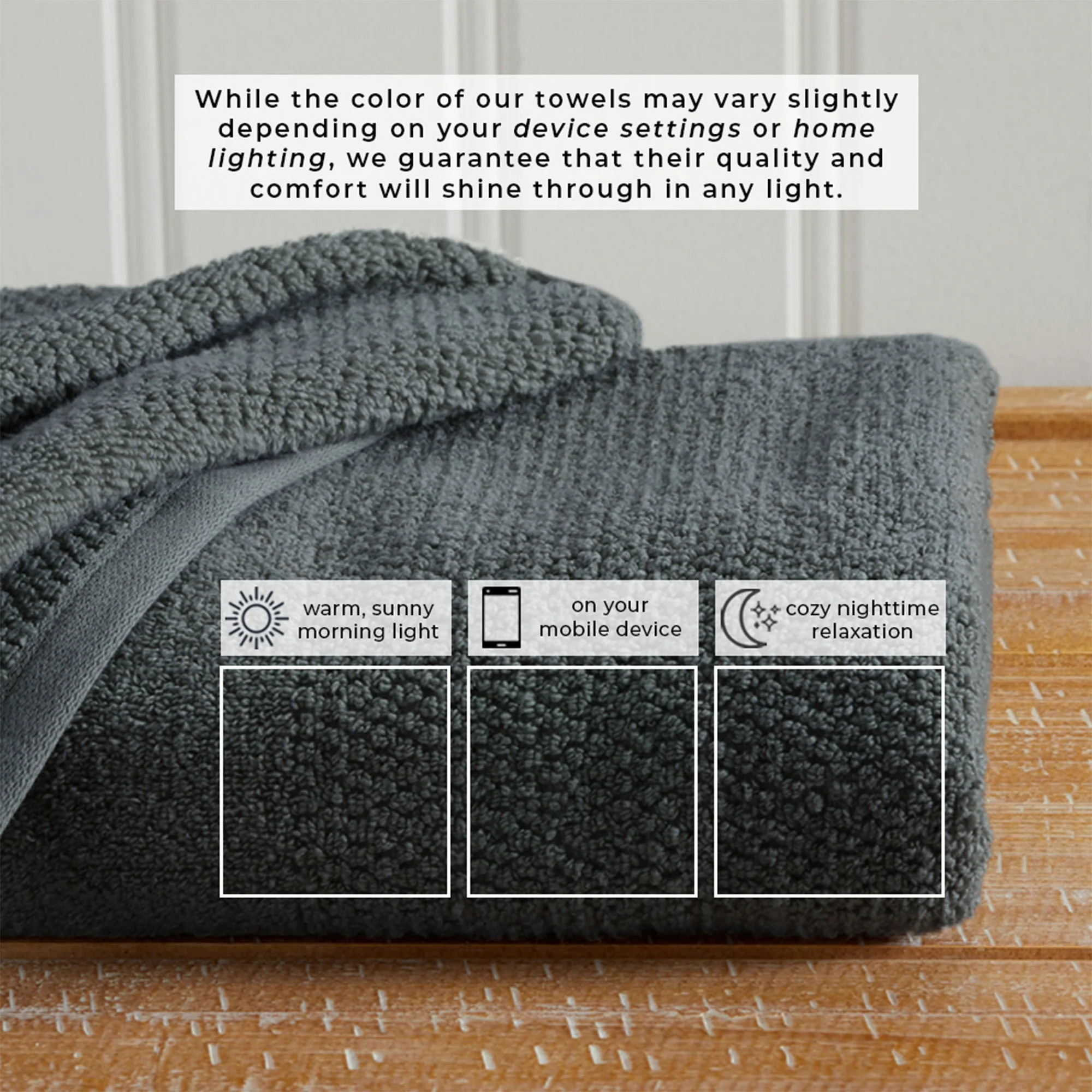 100% Cotton Woven Texture Bath Towel Set - Marbella Collection - Image 96
