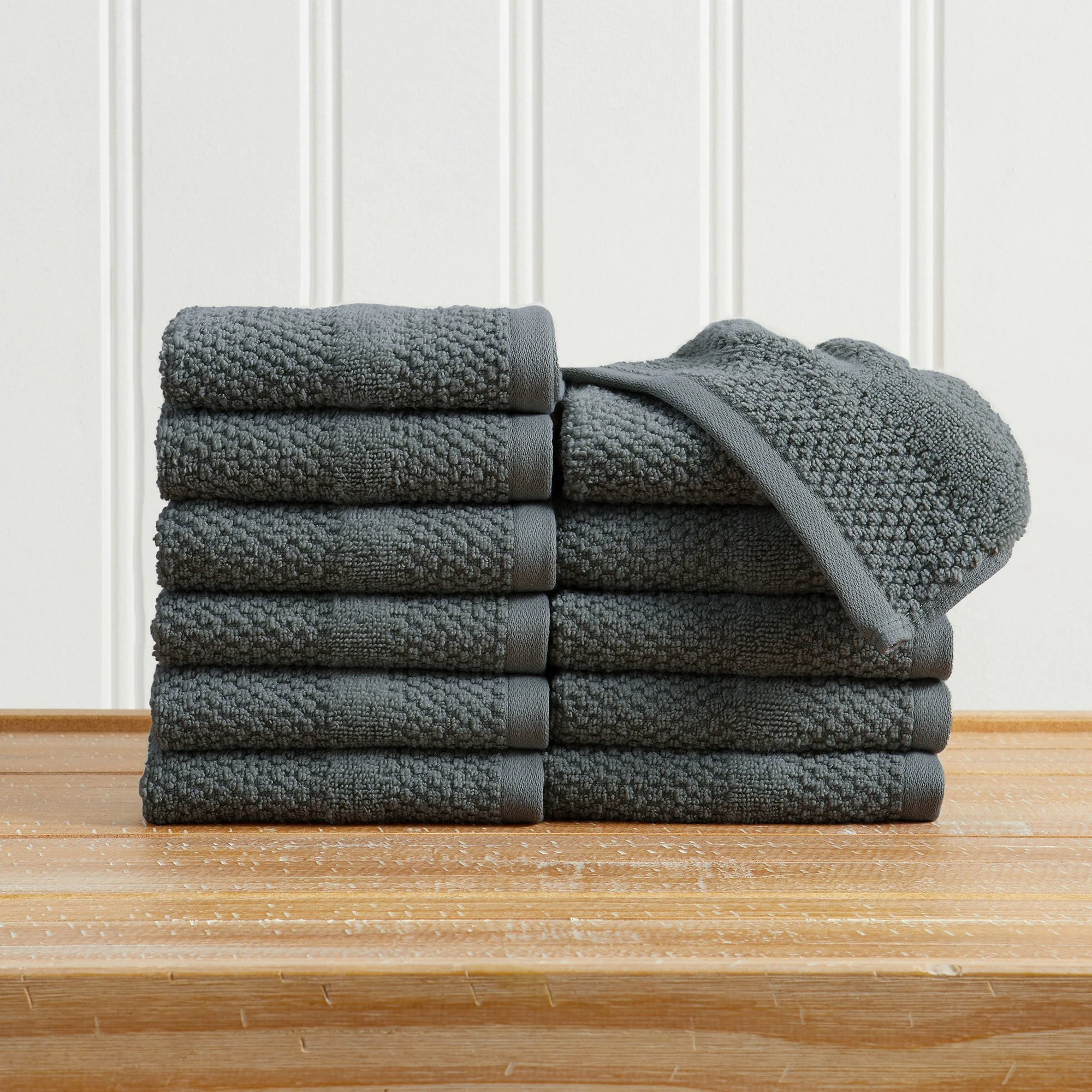 100% Cotton Woven Texture Bath Towel Set - Marbella Collection - Image 99