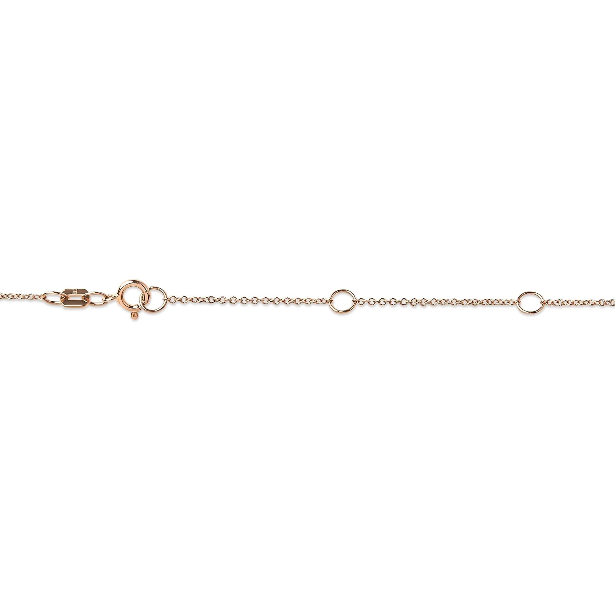 10K Rose Gold 1/2 Carat Round Brilliant-Cut Diamond Modern Bezel-Set Solitaire 16"-18" Pendant Necklace (H-I Color, SI2-I1 Clarity) - Image 5
