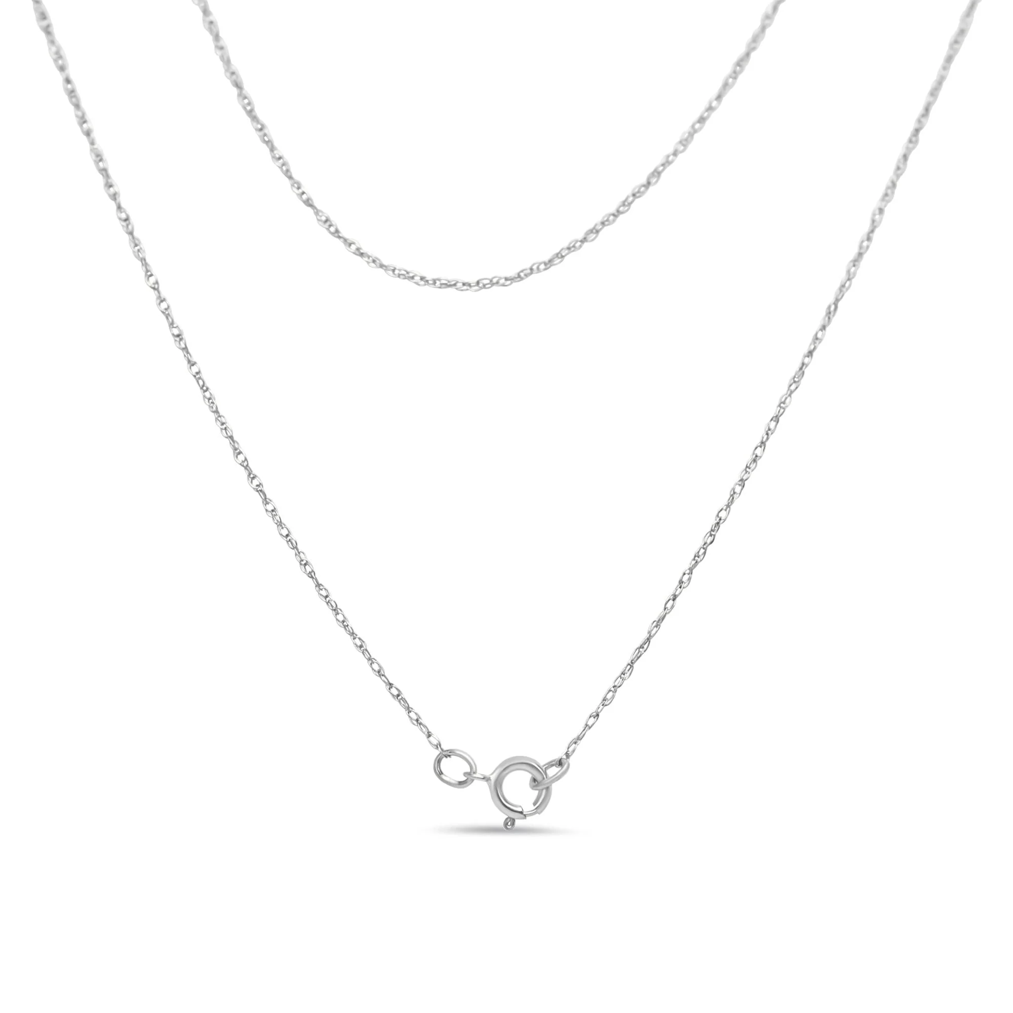 10K White Gold 1/10 Cttw Miracle Set Round-Cut Diamond 18" Pendant Necklace - Choice of Shape - Image 26