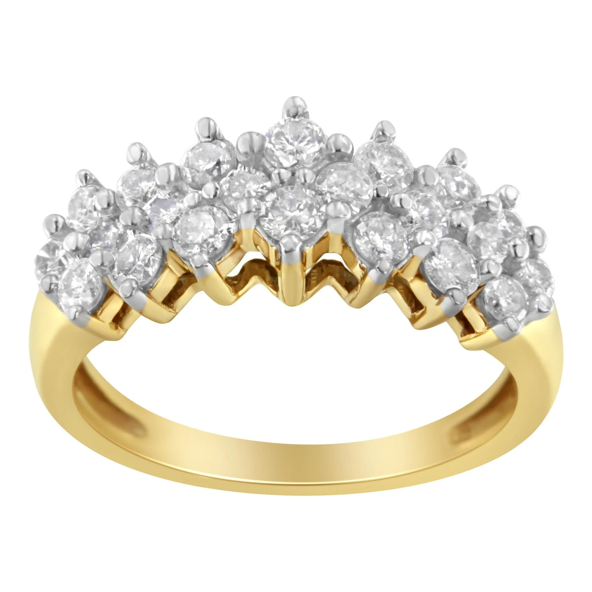 10K Yellow Gold Round Diamond Ring (1 cttw, J-K Color, I1-I2 Clarity) - Image 4