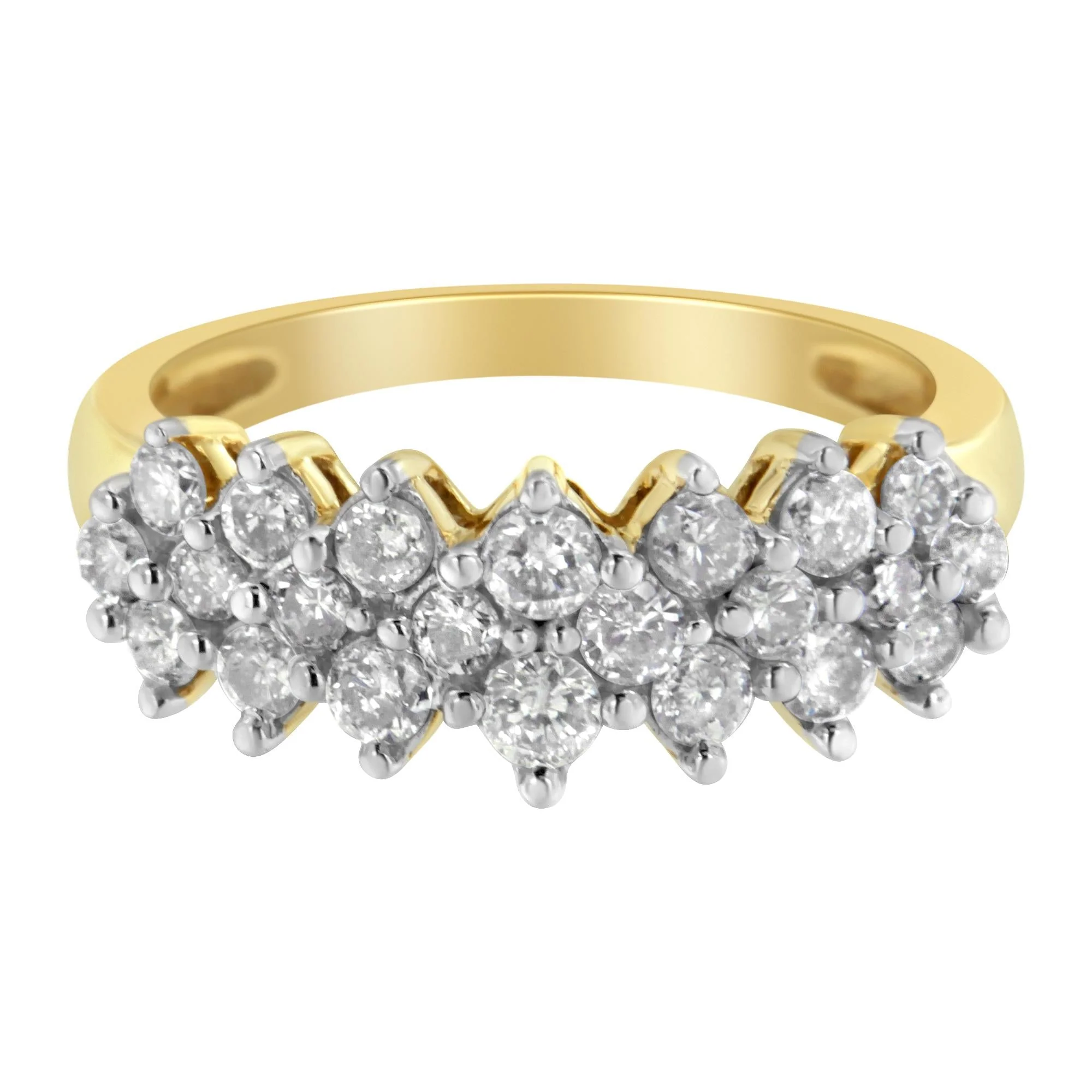 10K Yellow Gold Round Diamond Ring (1 cttw, J-K Color, I1-I2 Clarity) - Image 5