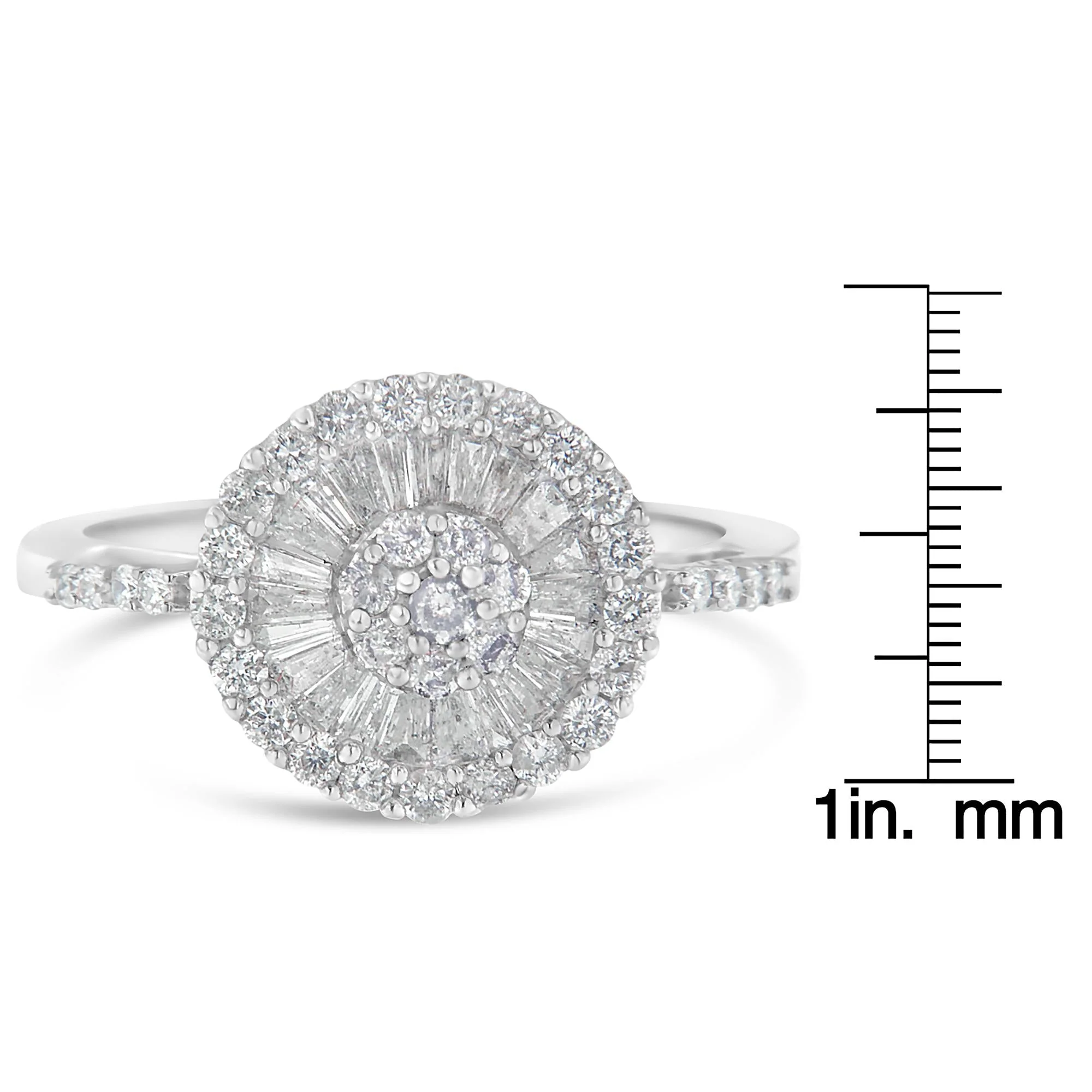 10KT White Gold Diamond Cocktail Ring (1 cttw, H-I Color, SI2-I1 Clarity) - Image 6