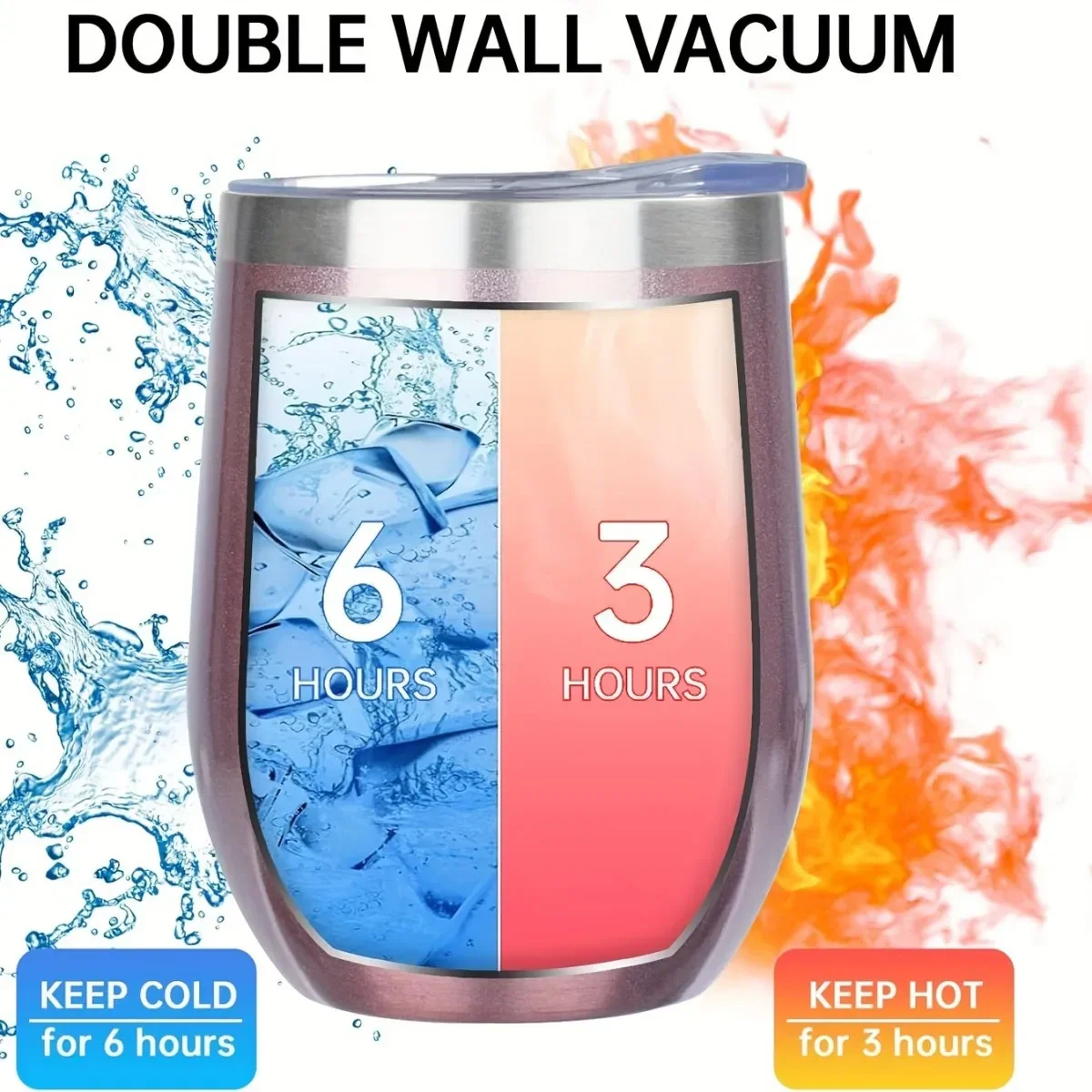12oz Stainless Steel Egg-Shaped Travel Cup - Image 12