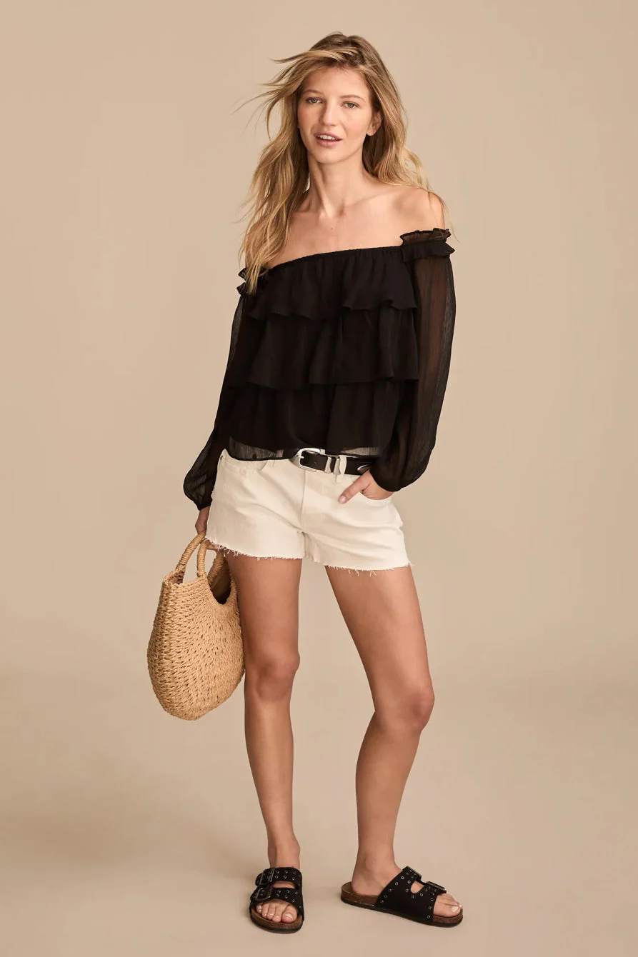 Lucky Brand Women's Mid Rise Festival Short - White Lies Wash - Image 2