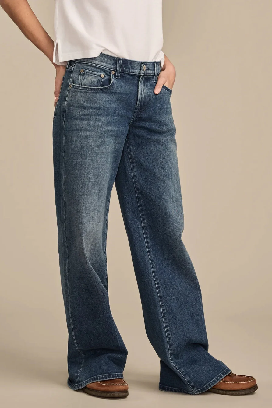 Lucky Brand Women's Mid Rise Sweet Wide Leg - Set it Free Wash - Image 4