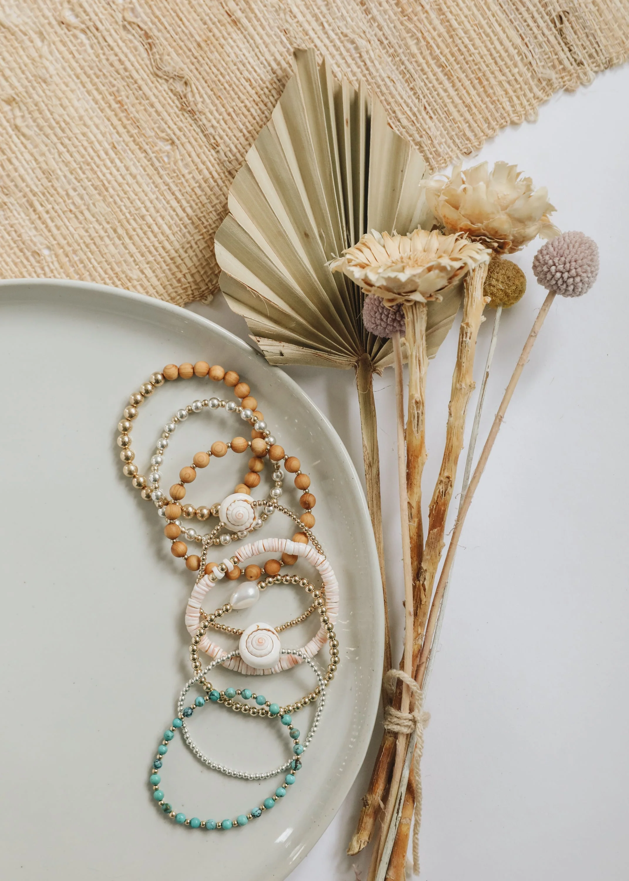 14K Gold Filled || Beaded Stretch Anklet - Image 10