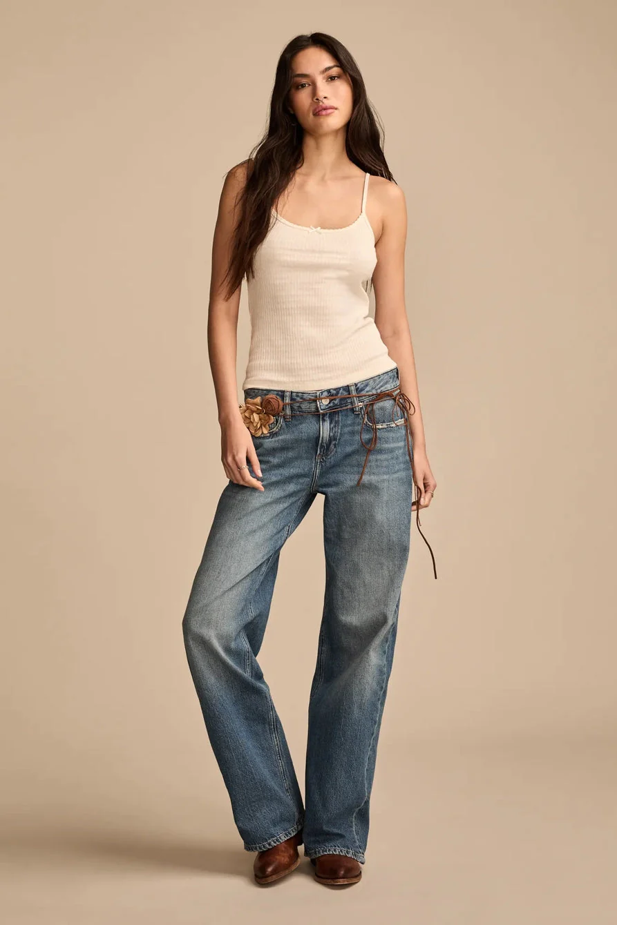Lucky Brand Women's Baggy Wide Leg - Timeless Cobalt Wash - Image 2