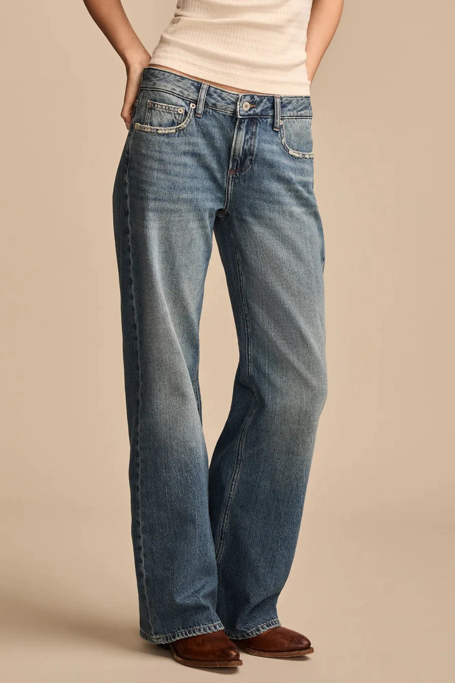 Lucky Brand Women's Baggy Wide Leg - Timeless Cobalt Wash - Image 3