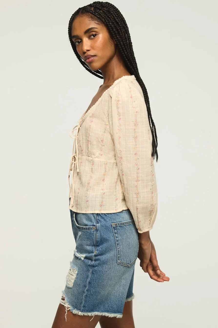 Lucky Brand Women's Festival Cutwork Flyaway Blouse - Image 4