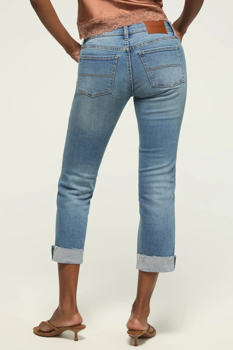 Lucky Brand Women's Mid Rise Sweet Crop - Pure Honey Wash - Image 3