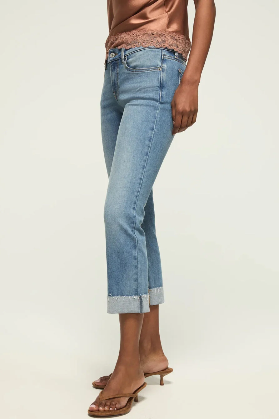 Lucky Brand Women's Mid Rise Sweet Crop - Pure Honey Wash - Image 5