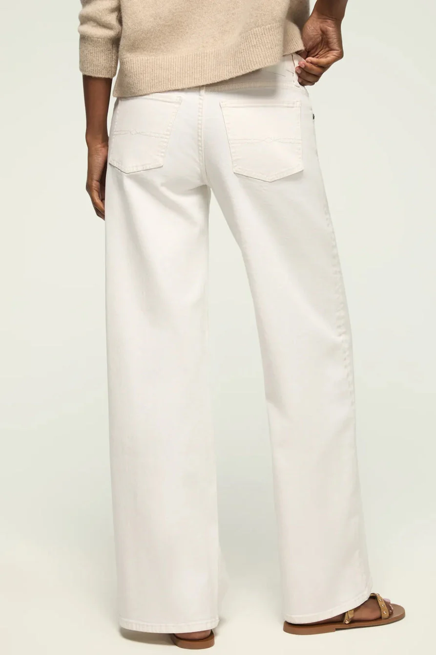 Lucky Brand Women's Mid Rise Sweet Wide Leg - White Lies Wash - Image 3