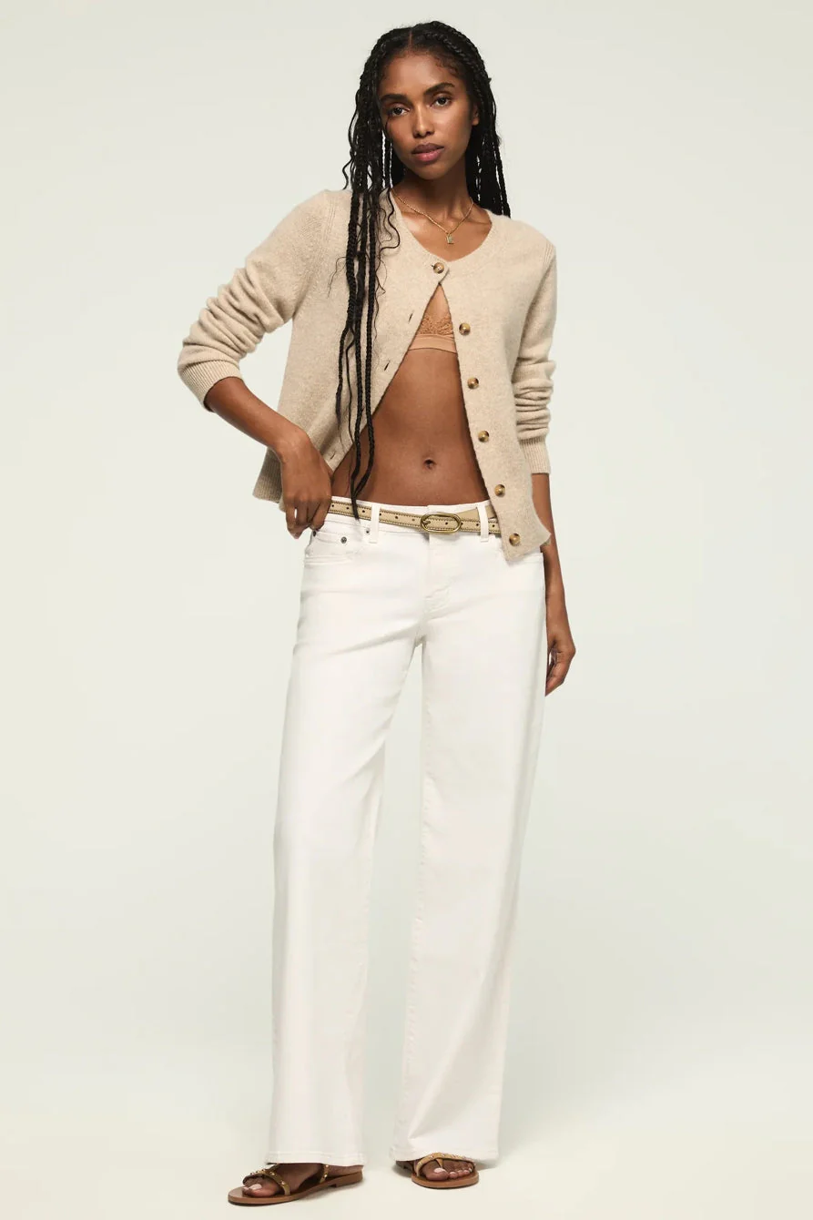 Lucky Brand Women's Mid Rise Sweet Wide Leg - White Lies Wash - Image 5