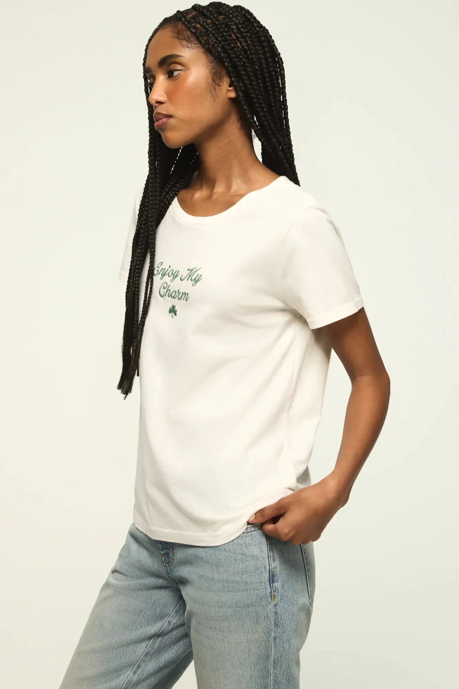 Lucky Brand Women's Enjoy My Charm Classic Crew - Gardenia - Image 4
