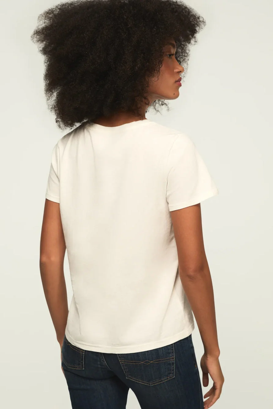 Lucky Brand Women's Stay Lucky Card Classic Crew - Gardenia - Image 3