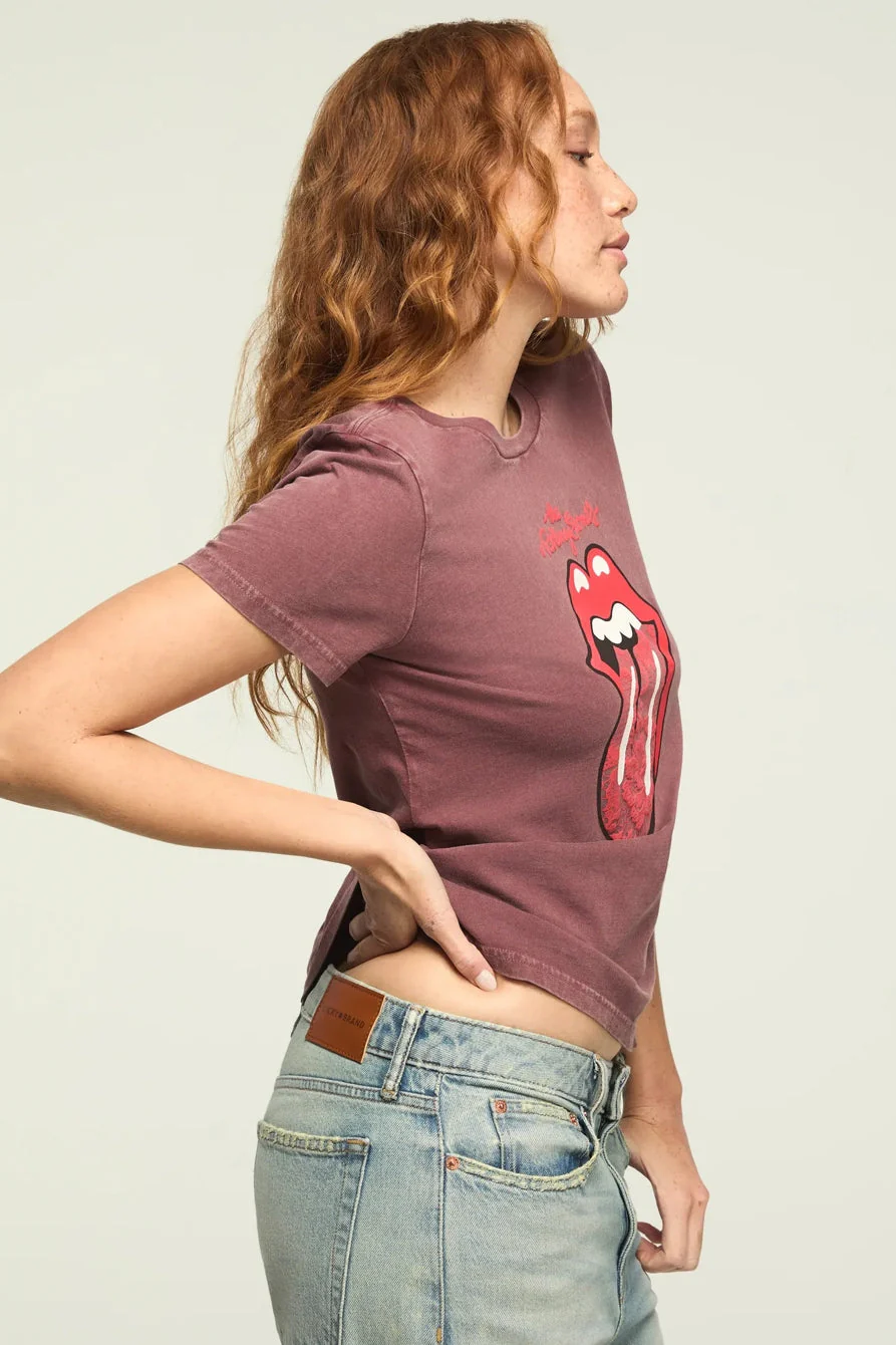 Lucky Brand Women's Rolling Stones Lace Lips Classic Crew - Image 4