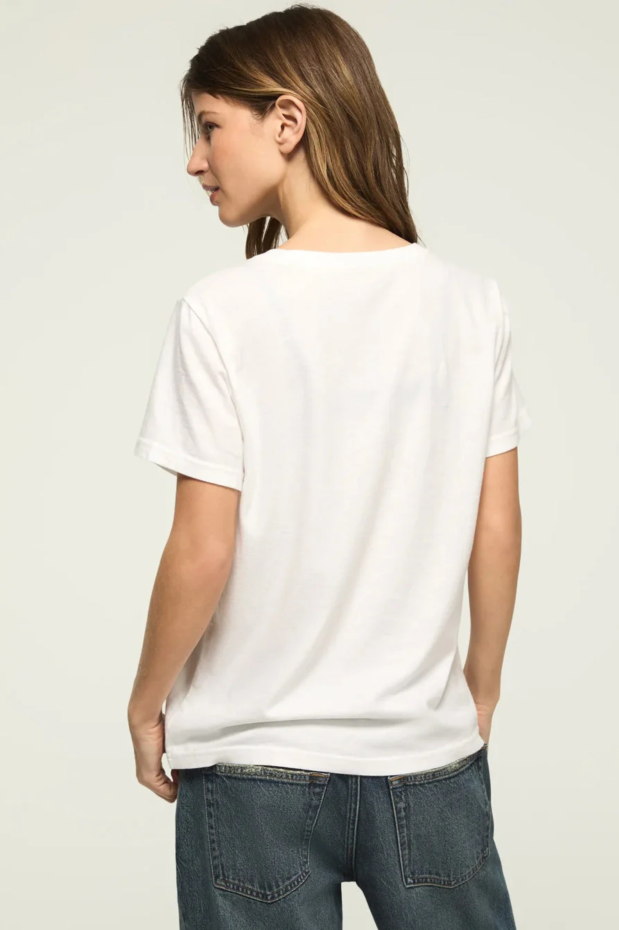 Lucky Brand Women's Floral Poster Embellished Classic Crew - Image 3