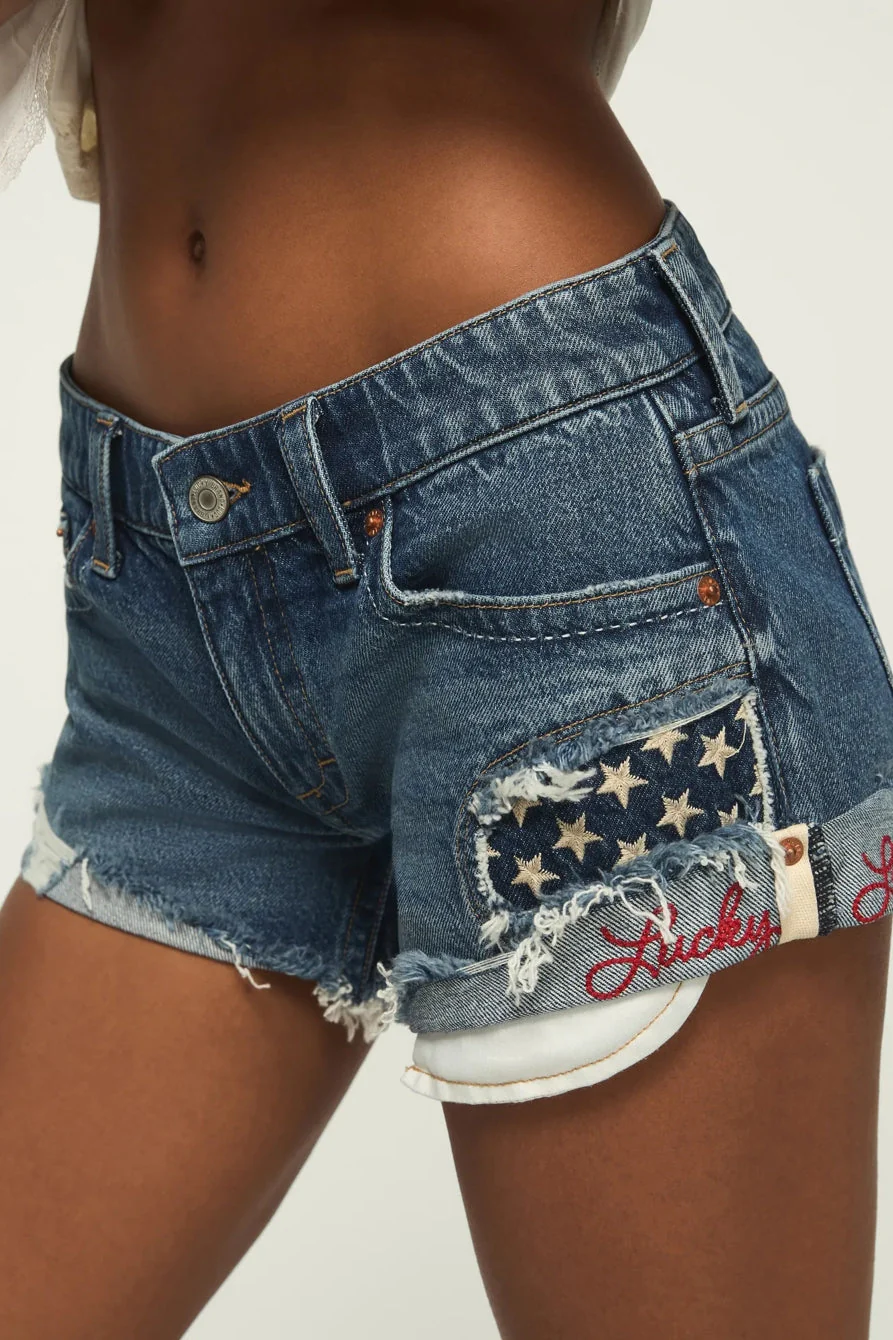 Lucky Brand Women's Lucky Legend Low Rise Festival Short
