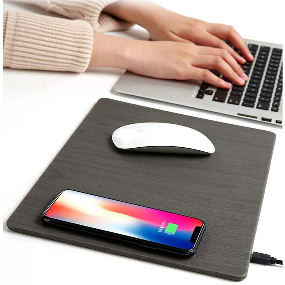 2 in 1 Wireless Charger Mouse Pad - Black - Image 3