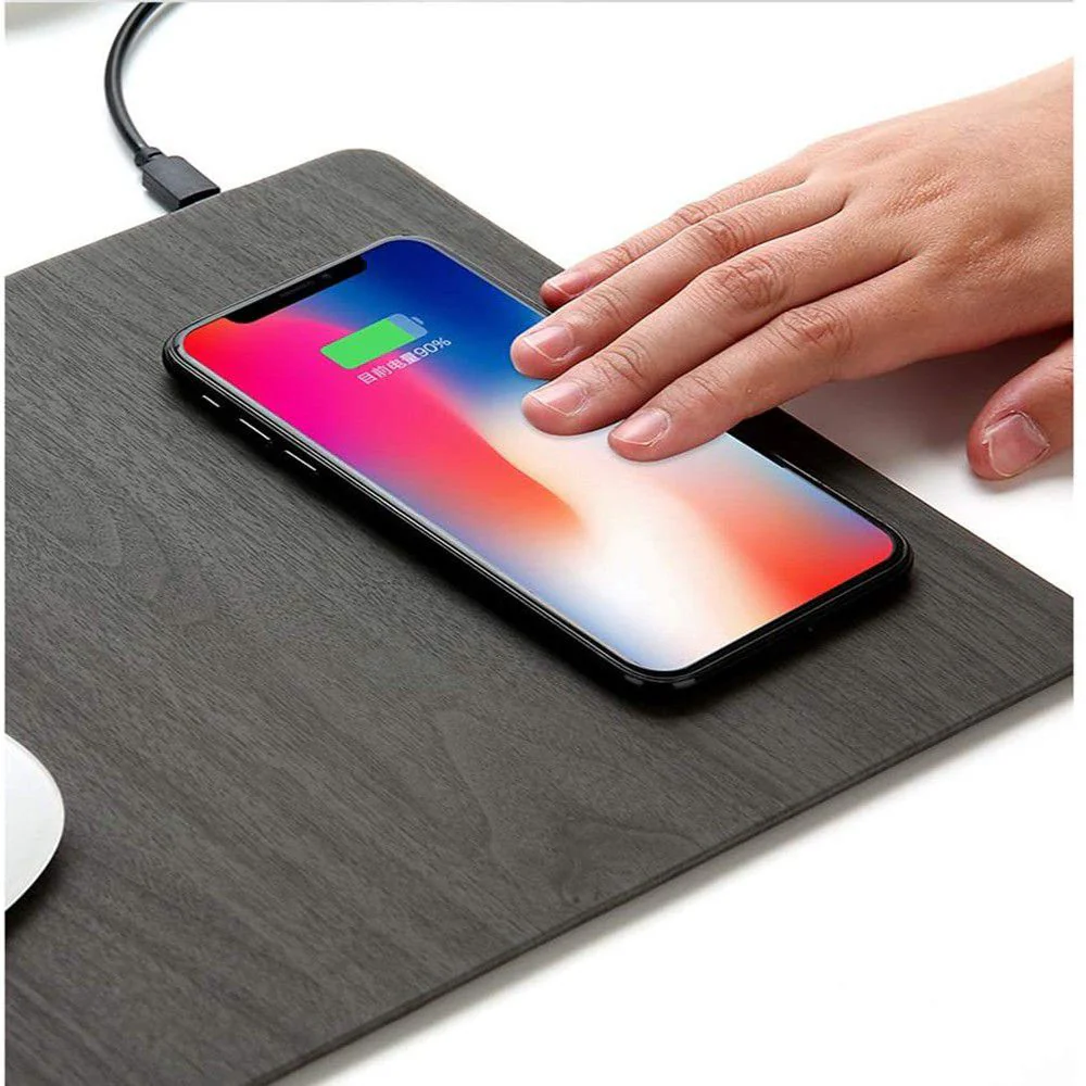 2 in 1 Wireless Charger Mouse Pad - Black - Image 4
