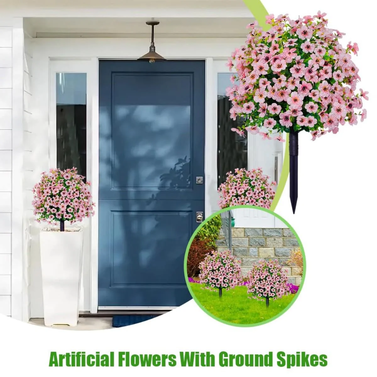 2-Pack Outdoor Artificial Flower Bush Stakes - Image 50