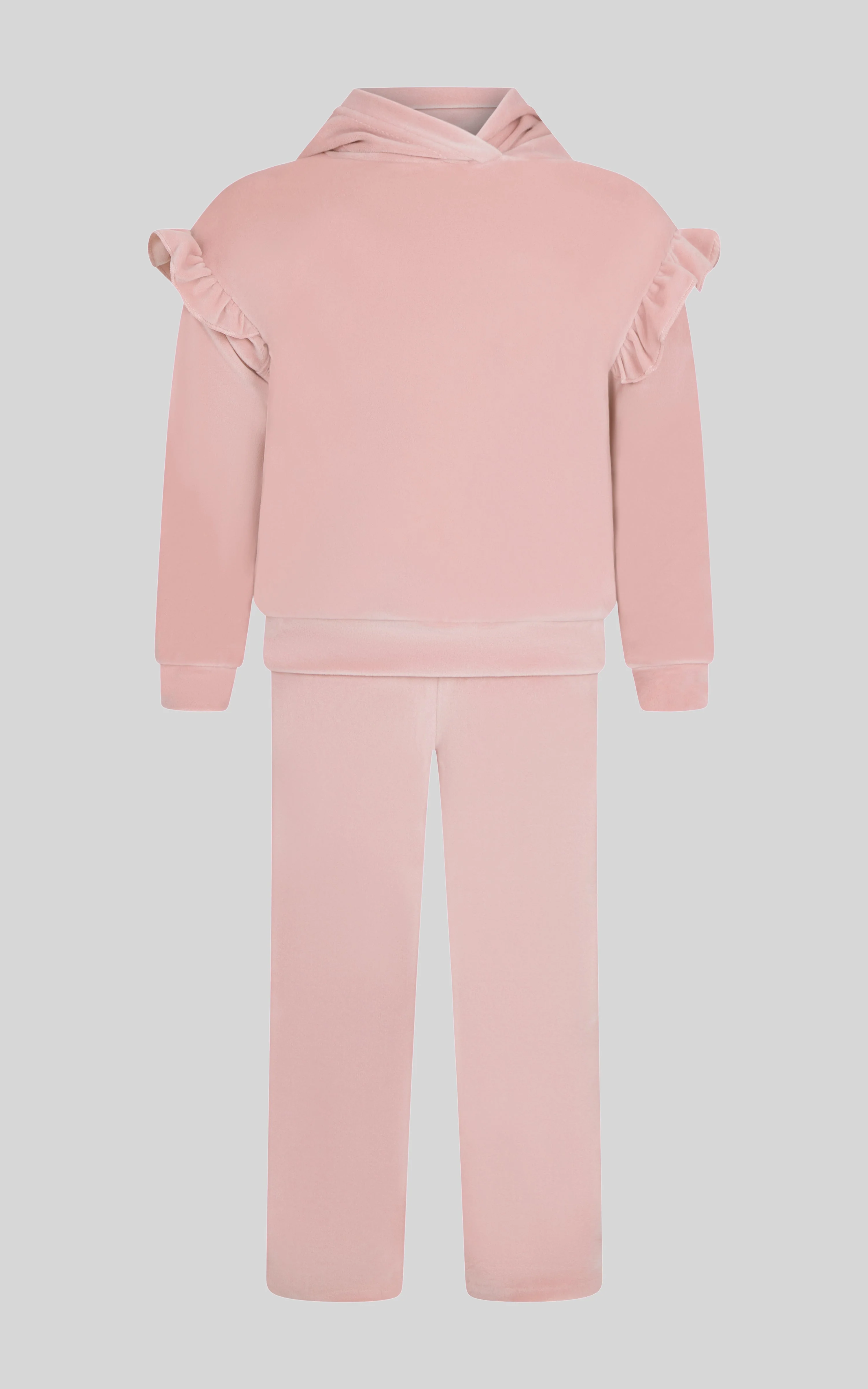 2 PC Little Girls Velour Lili Pullover Hoodie w Ruffle Detail + Little Girls Velour Flare - Image 11