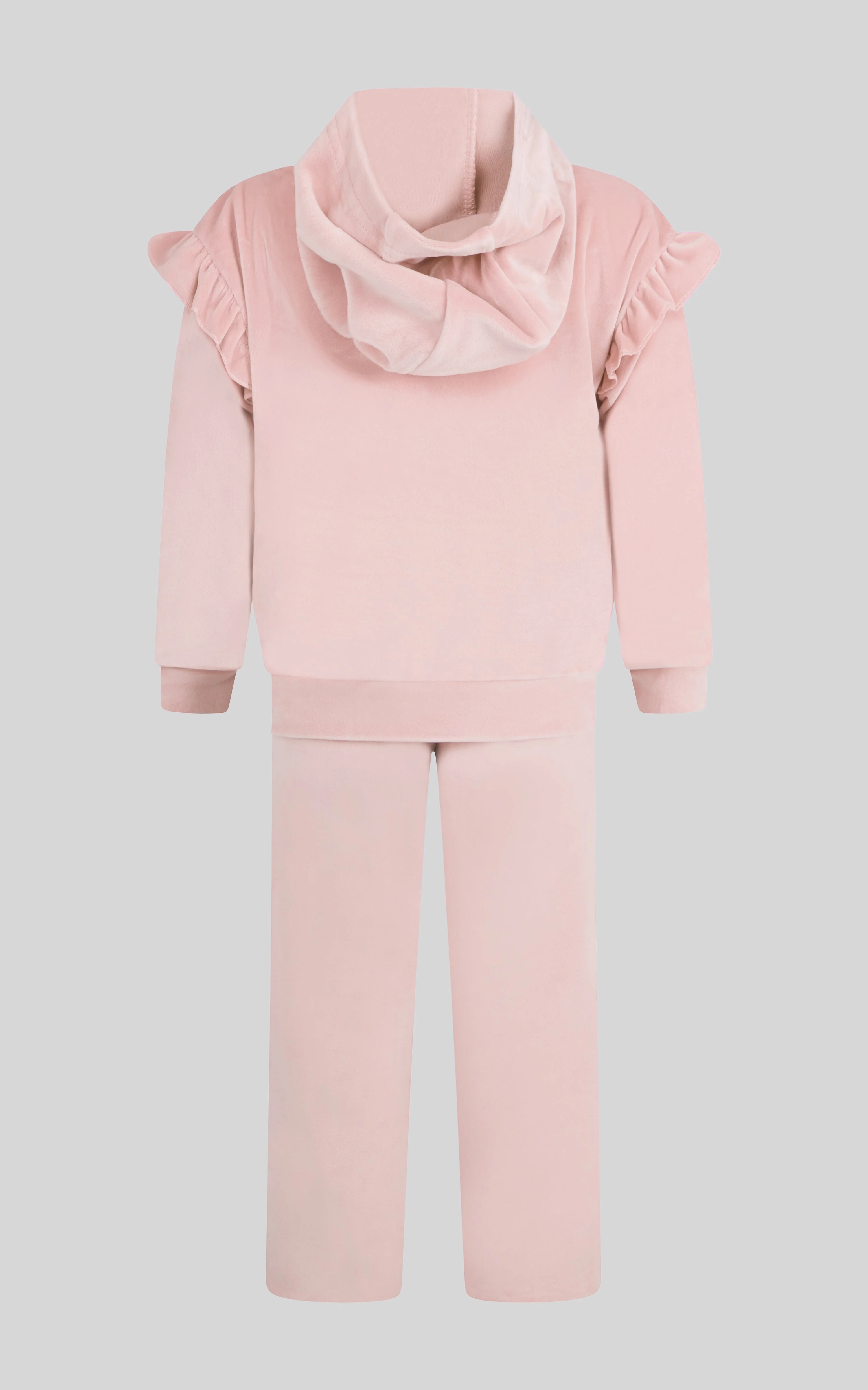 2 PC Little Girls Velour Lili Pullover Hoodie w Ruffle Detail + Little Girls Velour Flare - Image 12