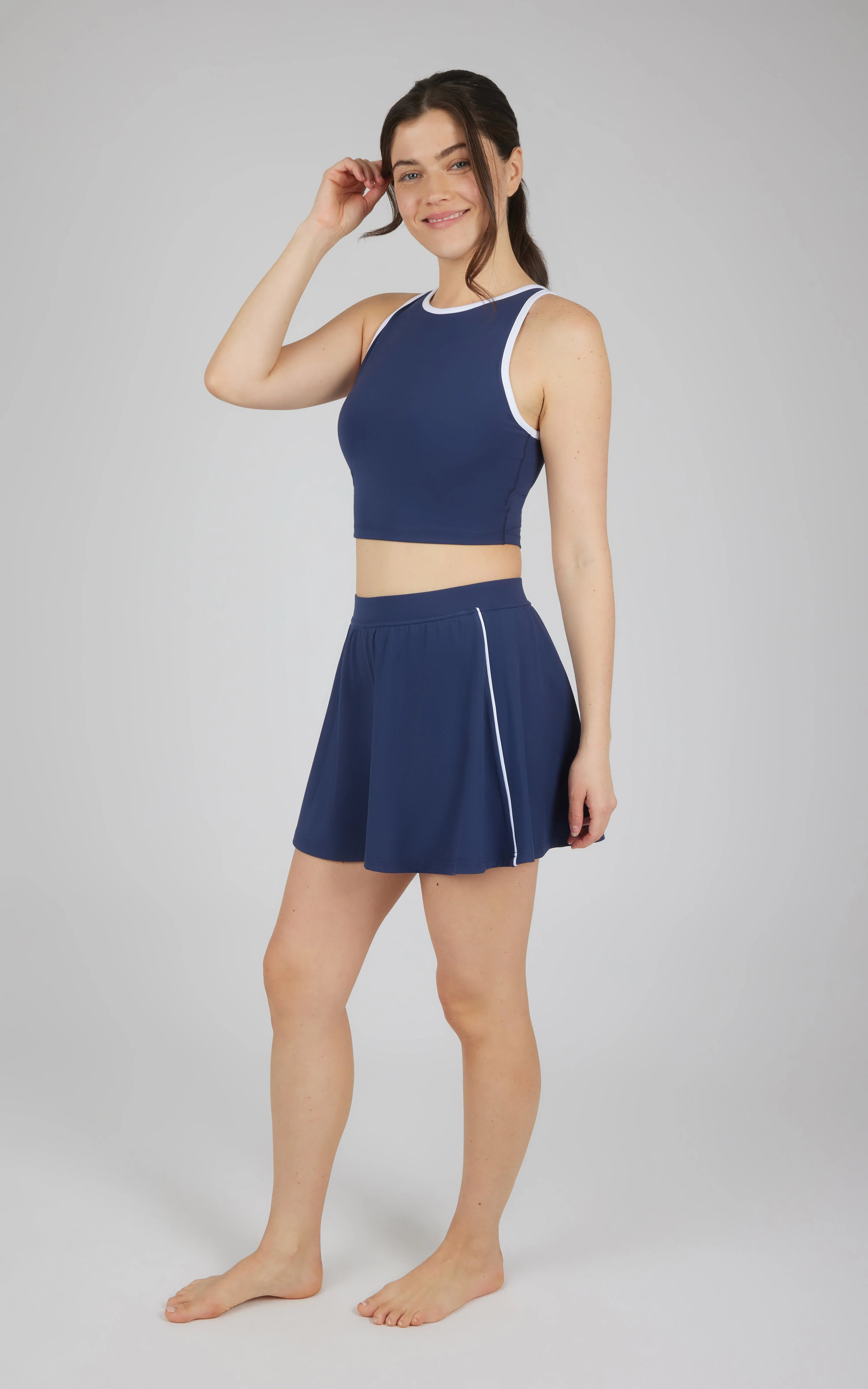 2 PC Nude Tech Tank and Skort Set - Image 23