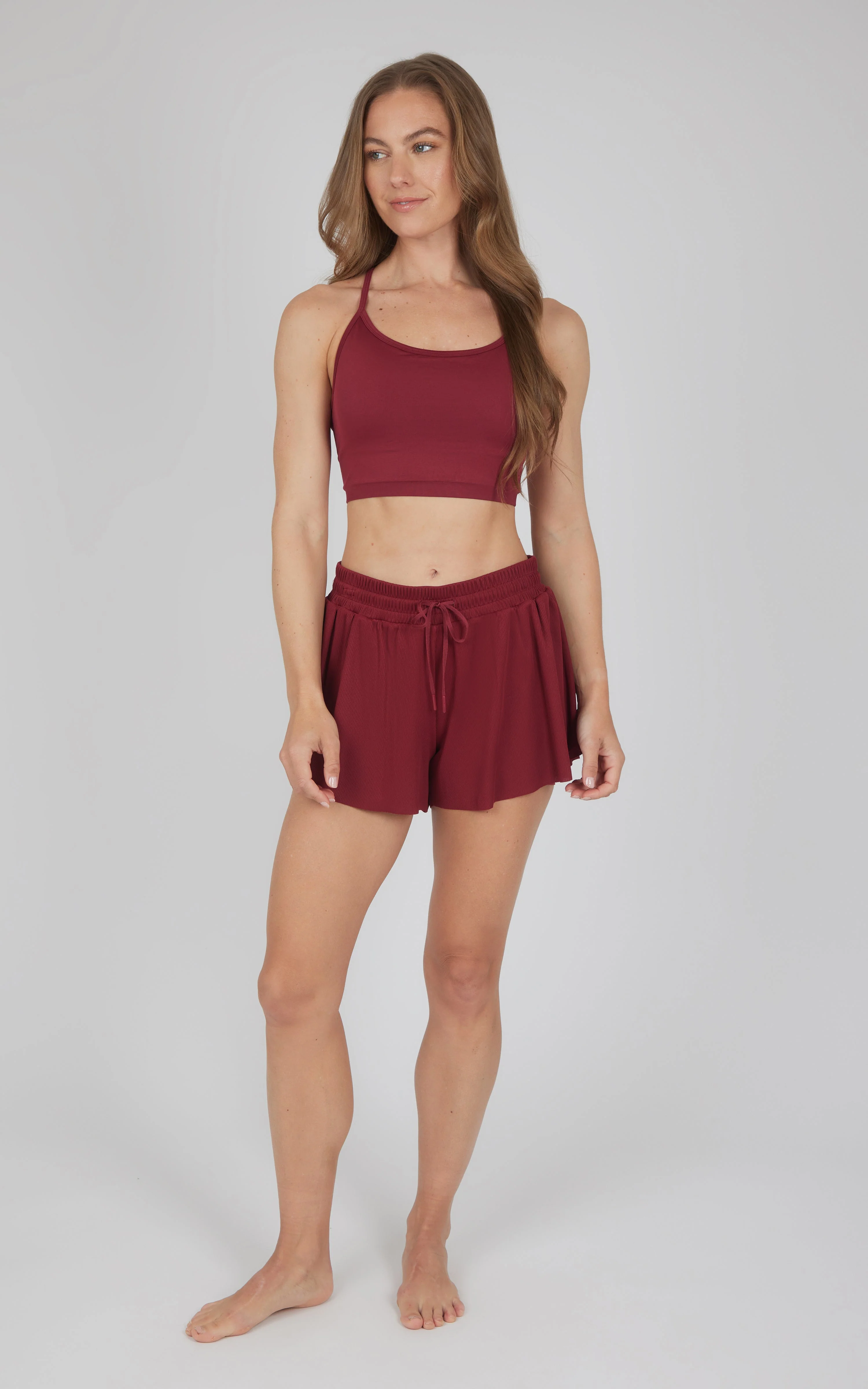 2 PC Seamless Bra and Ribbed 2 in 1 Running Short - Image 23