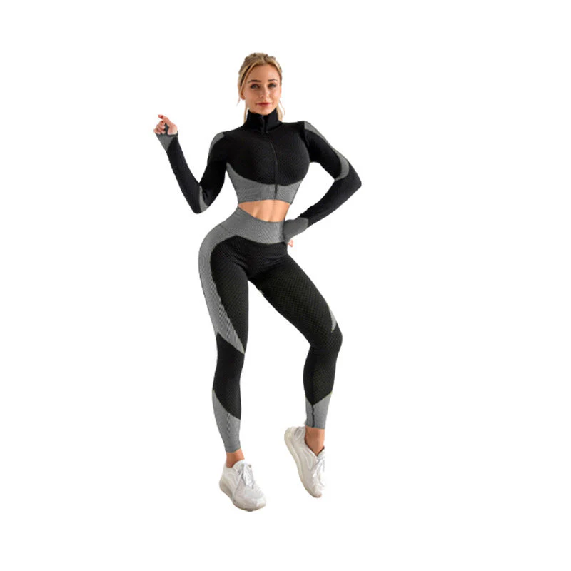2-Piece Seamless Zip-Up Yoga Set – Workout Sets for Women - Image 7