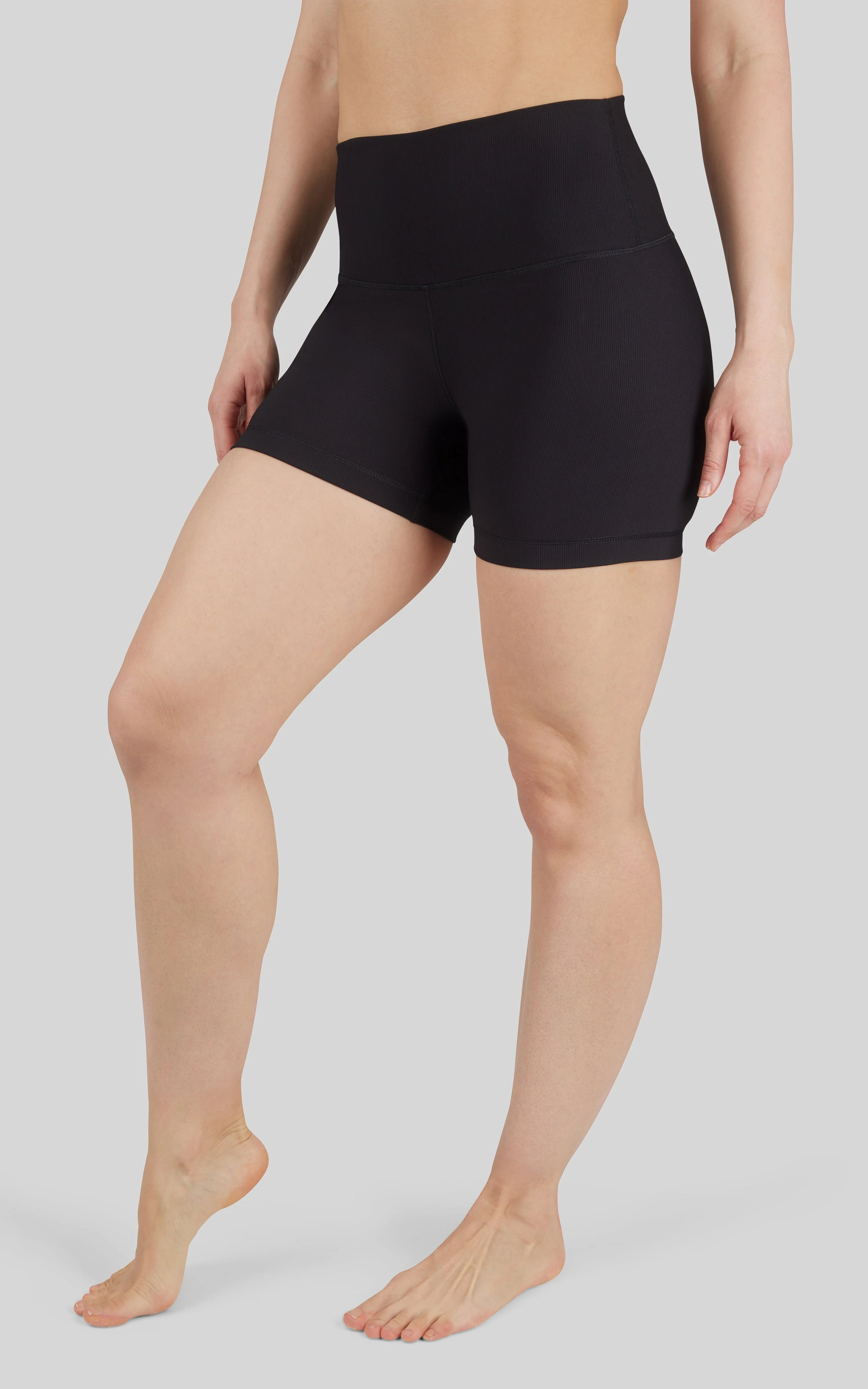 2 PK 5" Ribbed Elastic Free Waisband Short - Image 2