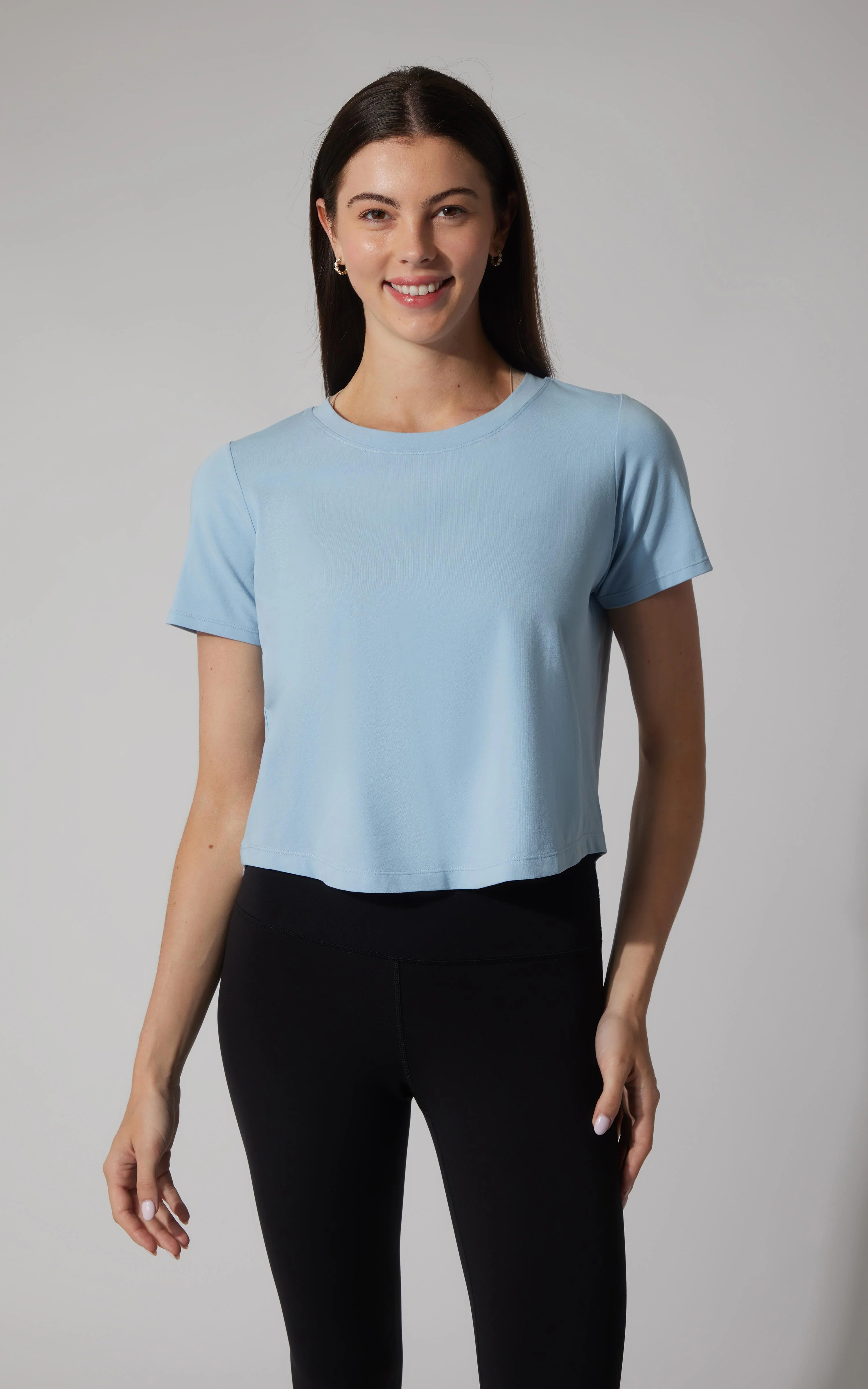 2 PK Airlite Cotton Boxy Cropped Short Sleeve Tee - Our Petal Tone Story - Image 11