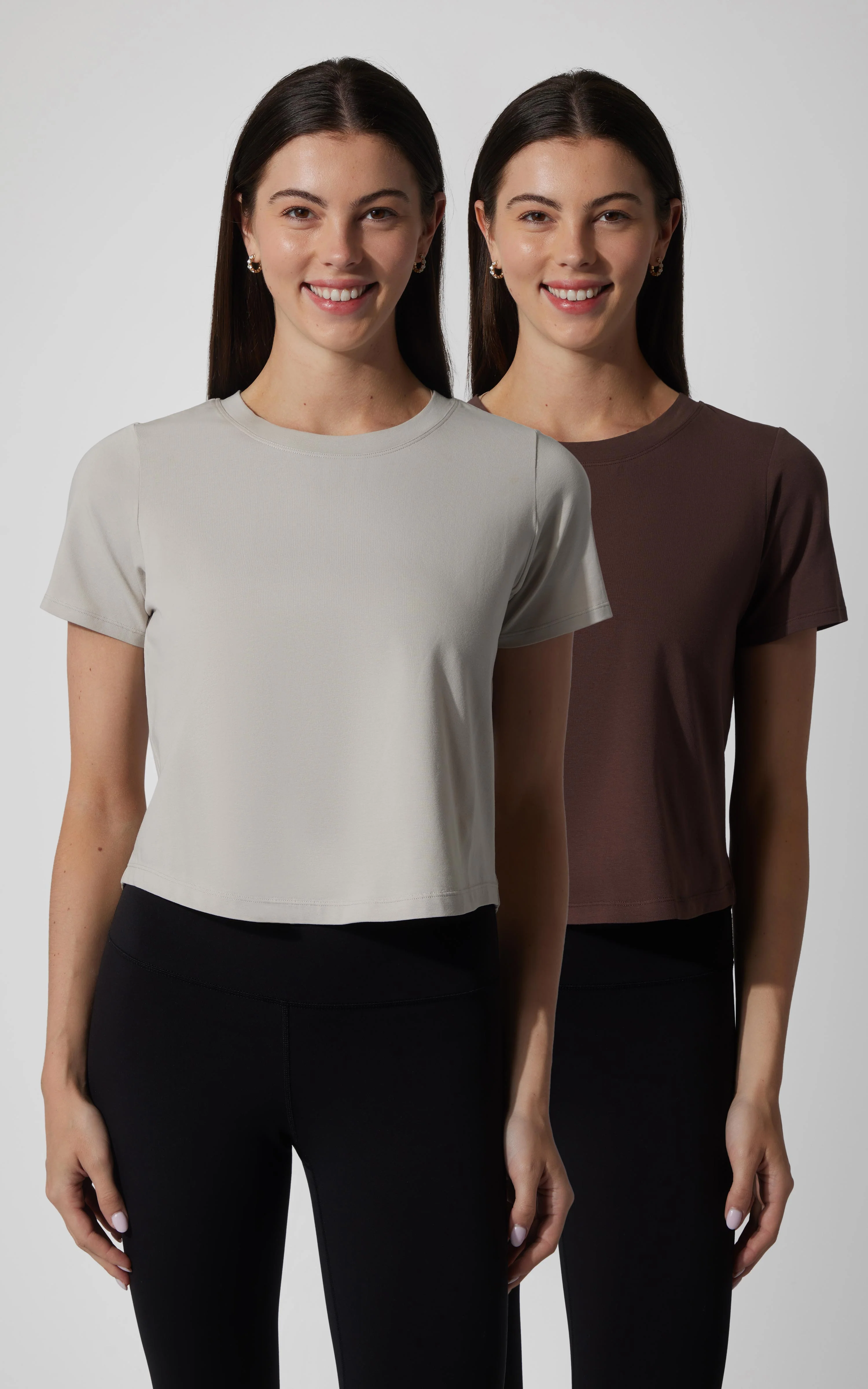 2 PK Airlite Cotton Boxy Cropped Short Sleeve Tee - Our Petal Tone Story - Image 15