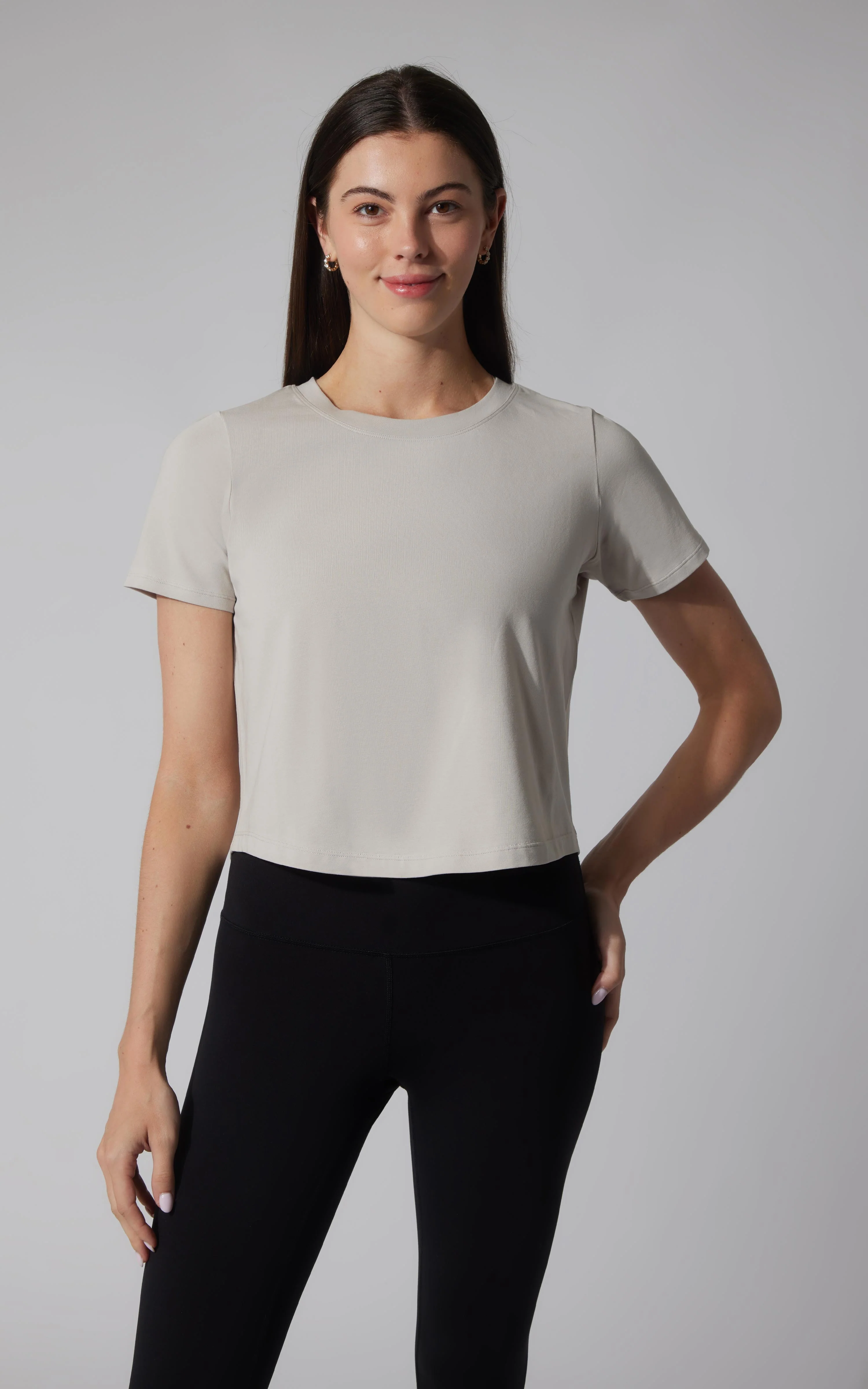 2 PK Airlite Cotton Boxy Cropped Short Sleeve Tee - Our Petal Tone Story - Image 8