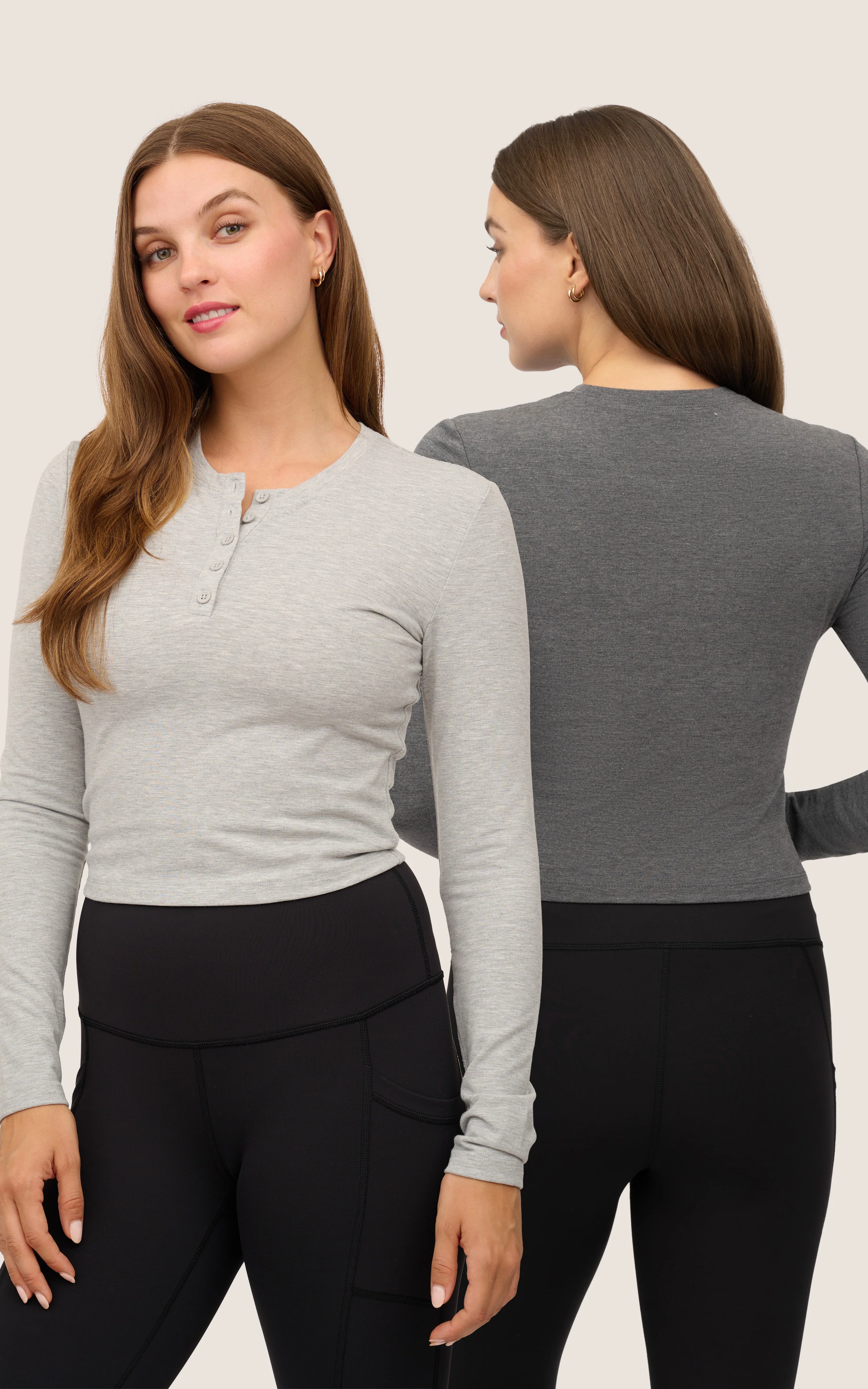 2 PK Heather Long Sleeve Crewneck - Image 7