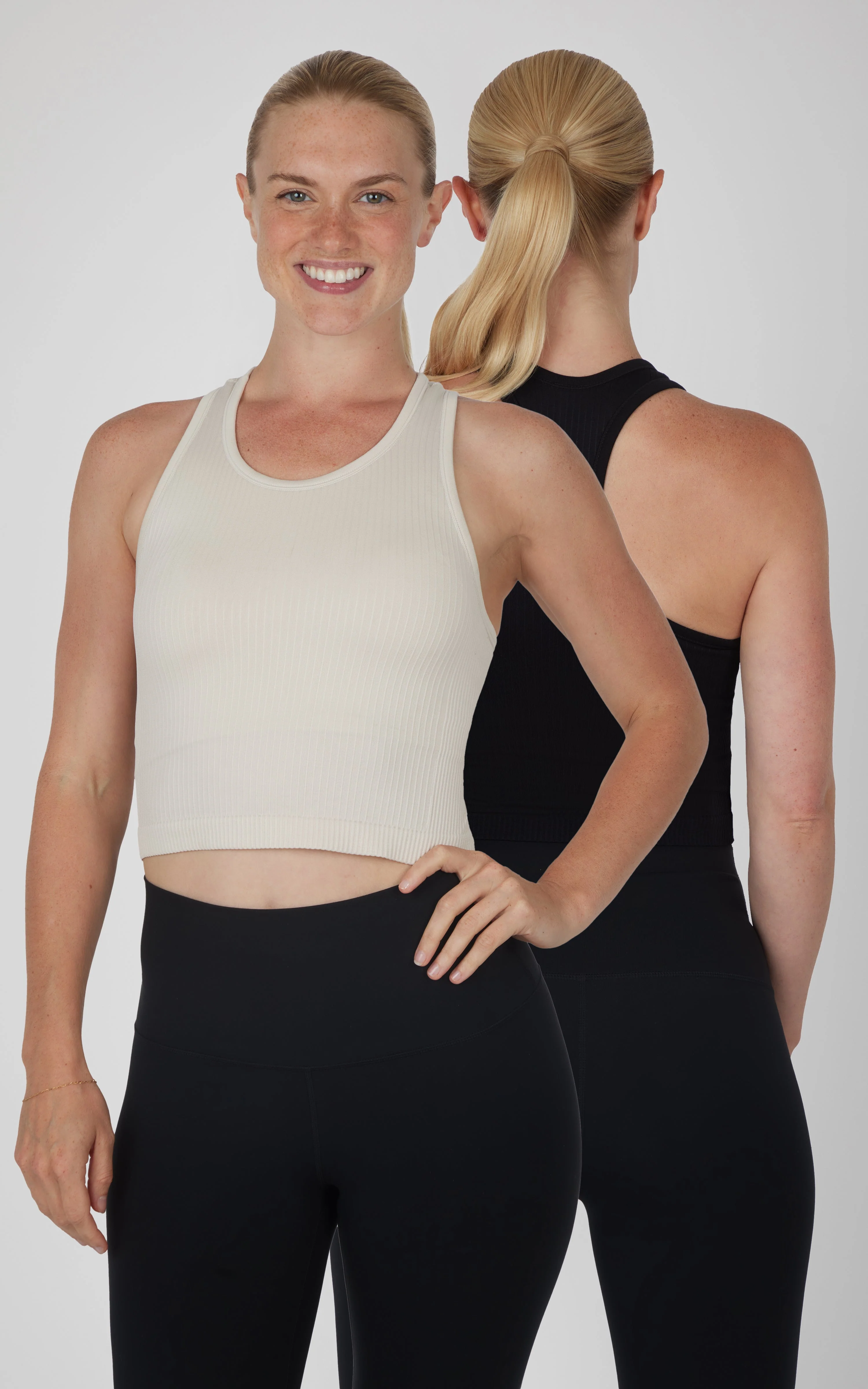 2 PK Racerback Tank with Built in  Bra - Our Petal Tone Story - Image 21