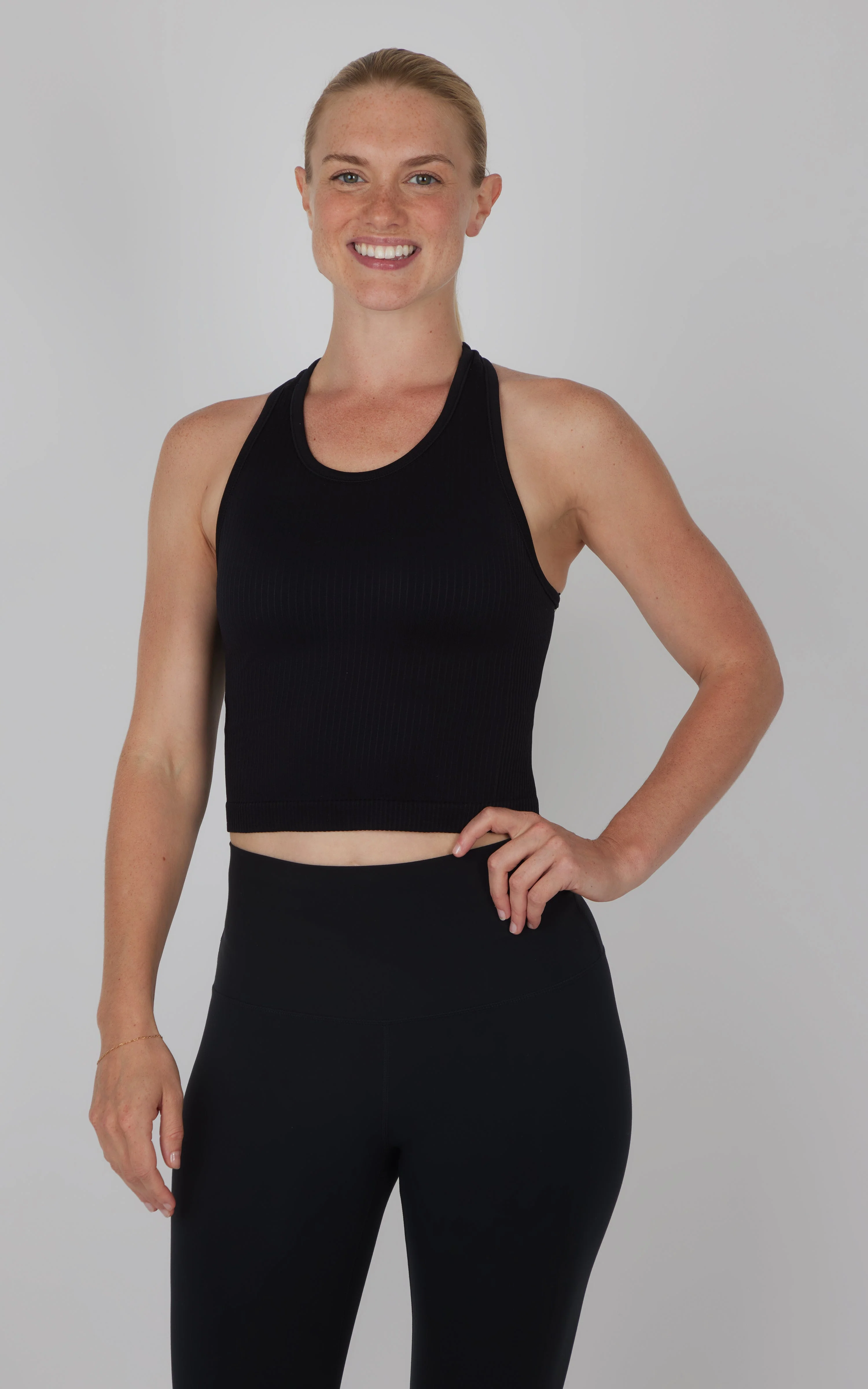 2 PK Racerback Tank with Built in  Bra - Our Petal Tone Story - Image 54