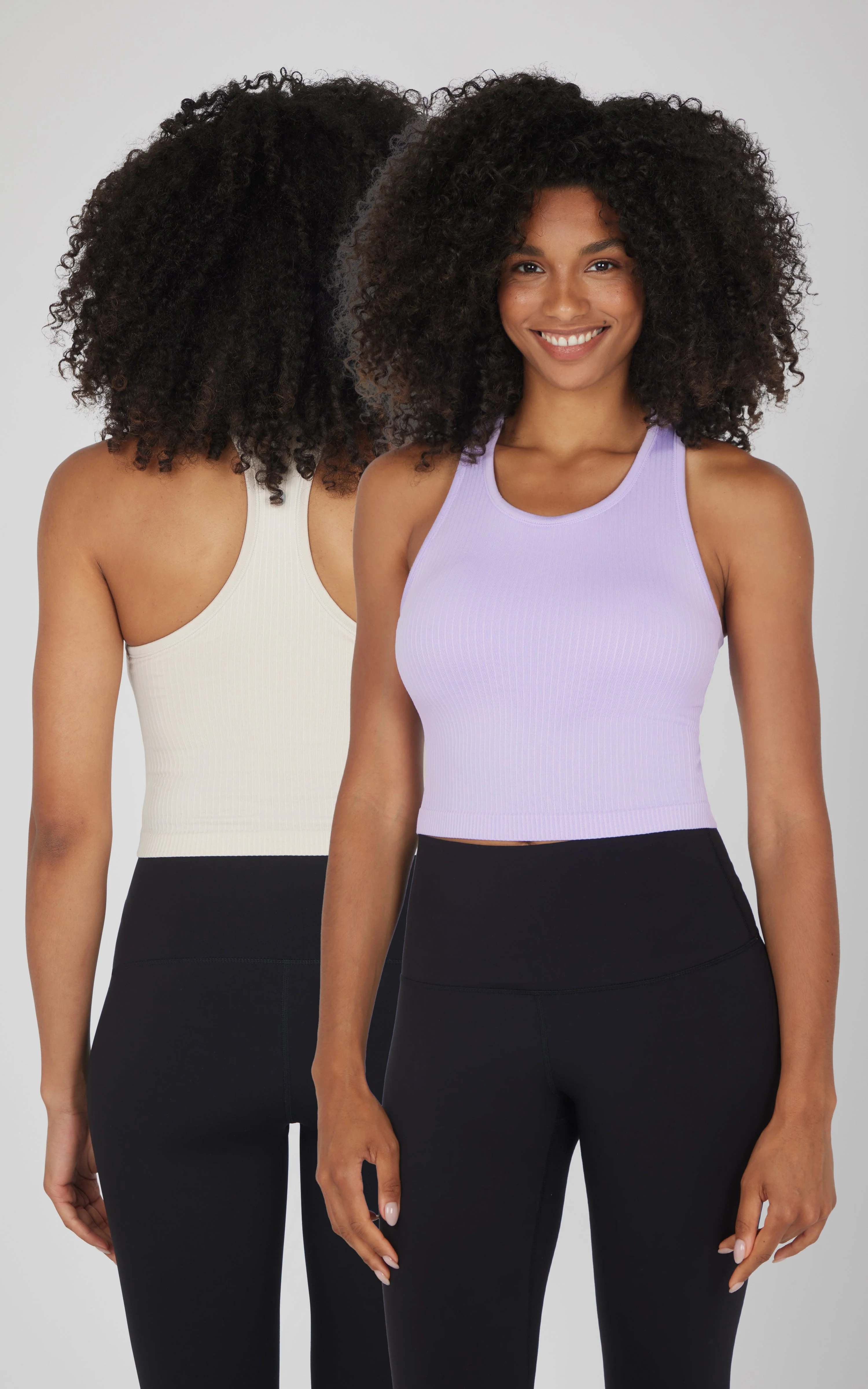 2 PK Racerback Tank with Built in  Bra - Our Petal Tone Story - Image 58