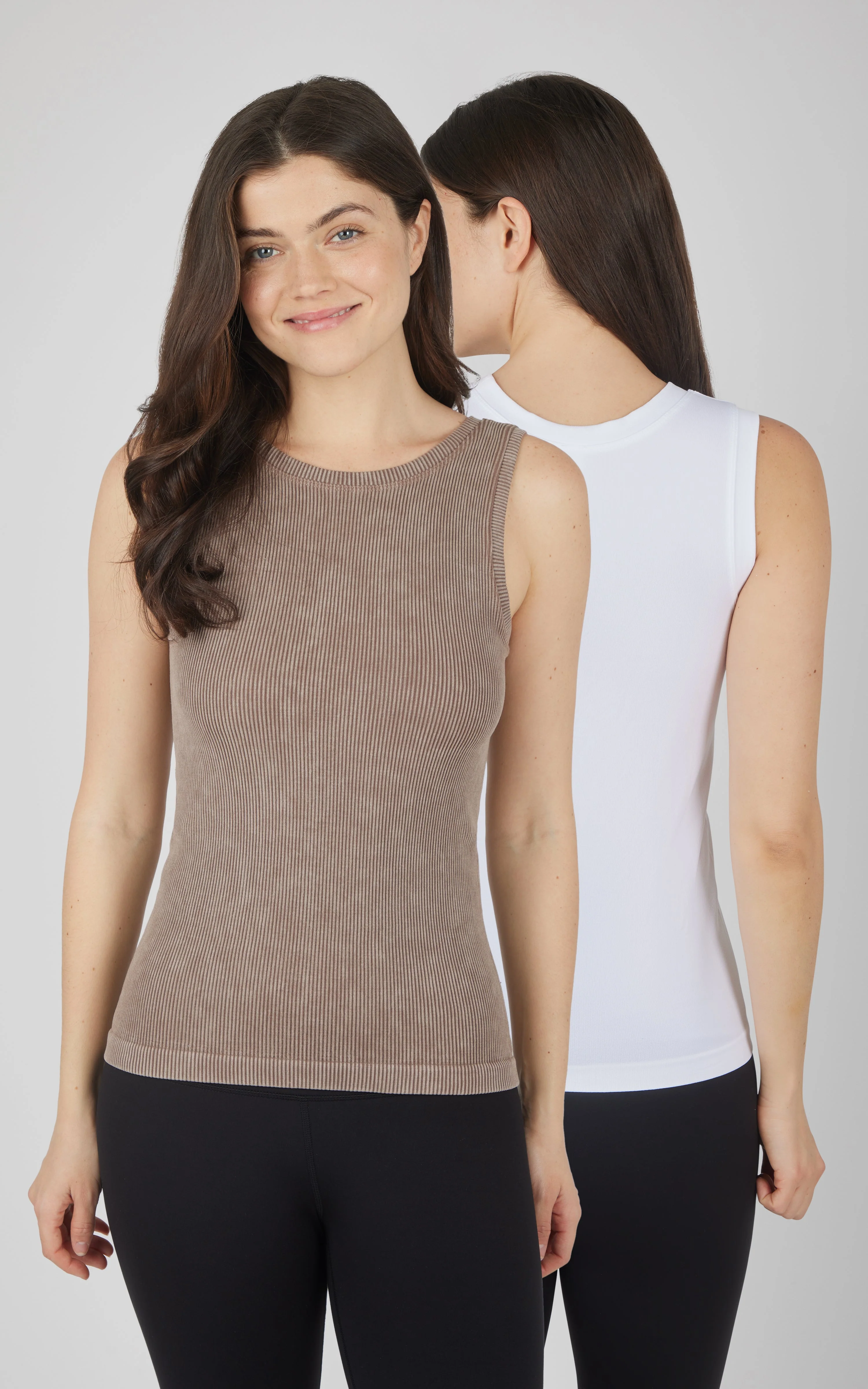 2 PK Stonewash Ribbed Seamless Tank - Image 13