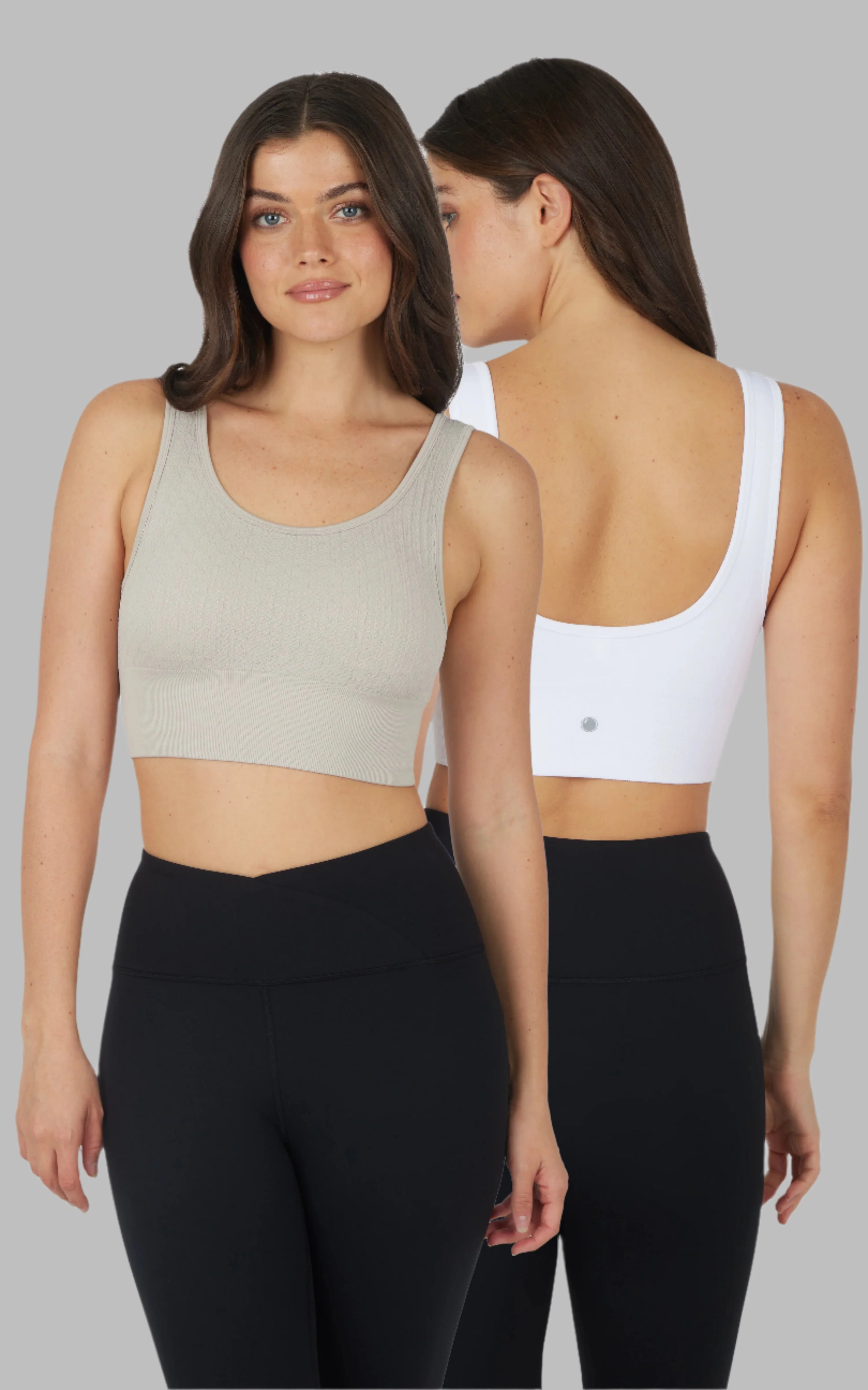 2 PK Textured Seamless Scooped Neck Bra - Image 6