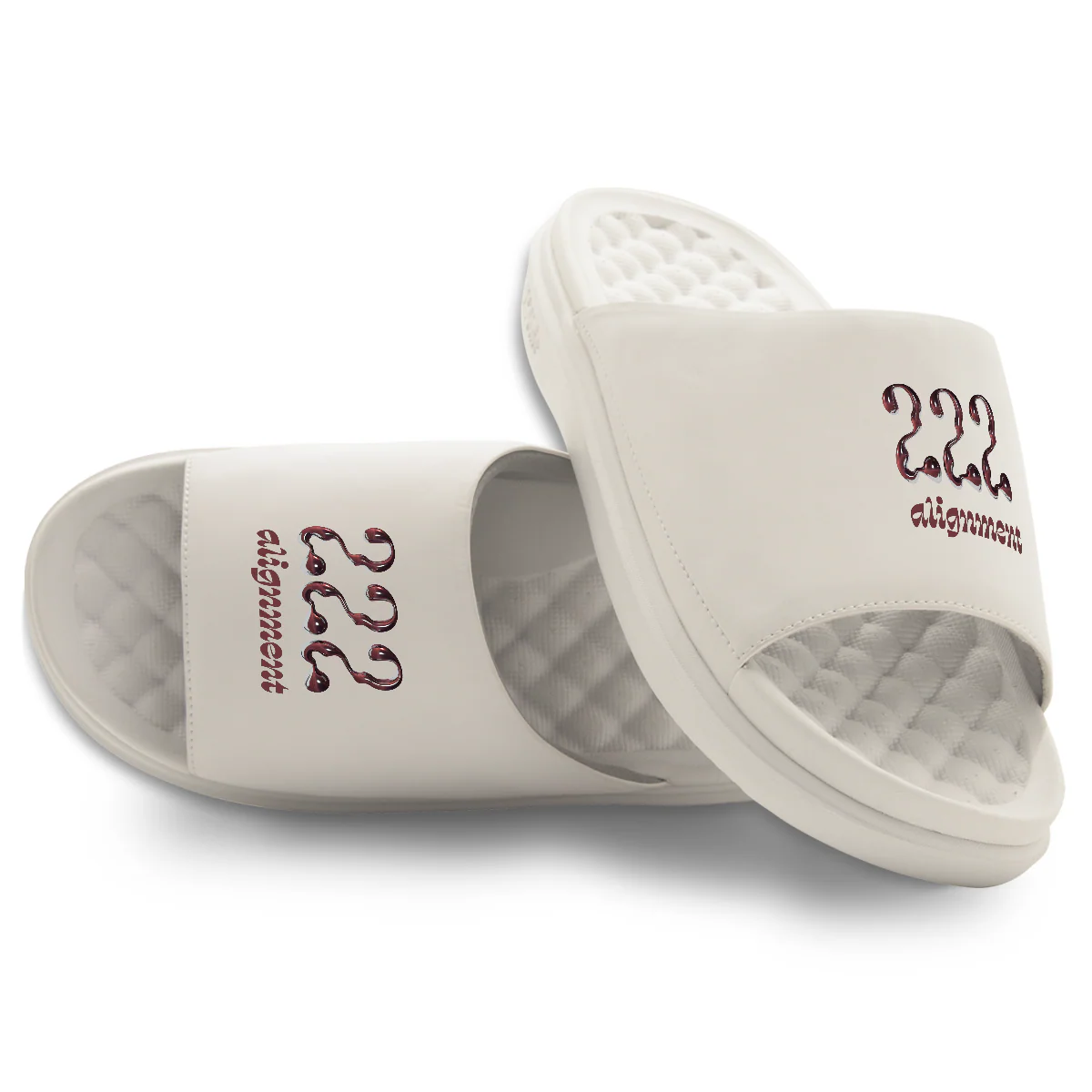 222 Angel Number Motive Slide Sandals - Image 3