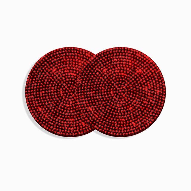 2PCS Diamond Car Coaster Water Cup Slot Non-Slip Mat Silica Gel Pad Bling Car Coasters Silicone Crystal Car Cup Holder Mat Car Gadget Universal Bling Car Cup Mat Holder Insert Crystal Rhinestone Vehicle Cup Coaster Bling Car Accessories for Woman - Image 12