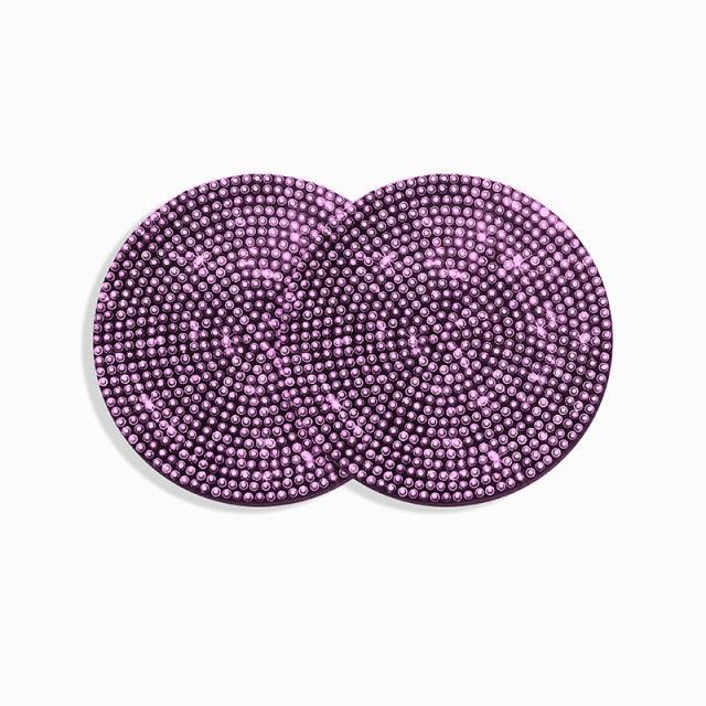 2PCS Diamond Car Coaster Water Cup Slot Non-Slip Mat Silica Gel Pad Bling Car Coasters Silicone Crystal Car Cup Holder Mat Car Gadget Universal Bling Car Cup Mat Holder Insert Crystal Rhinestone Vehicle Cup Coaster Bling Car Accessories for Woman - Image 16
